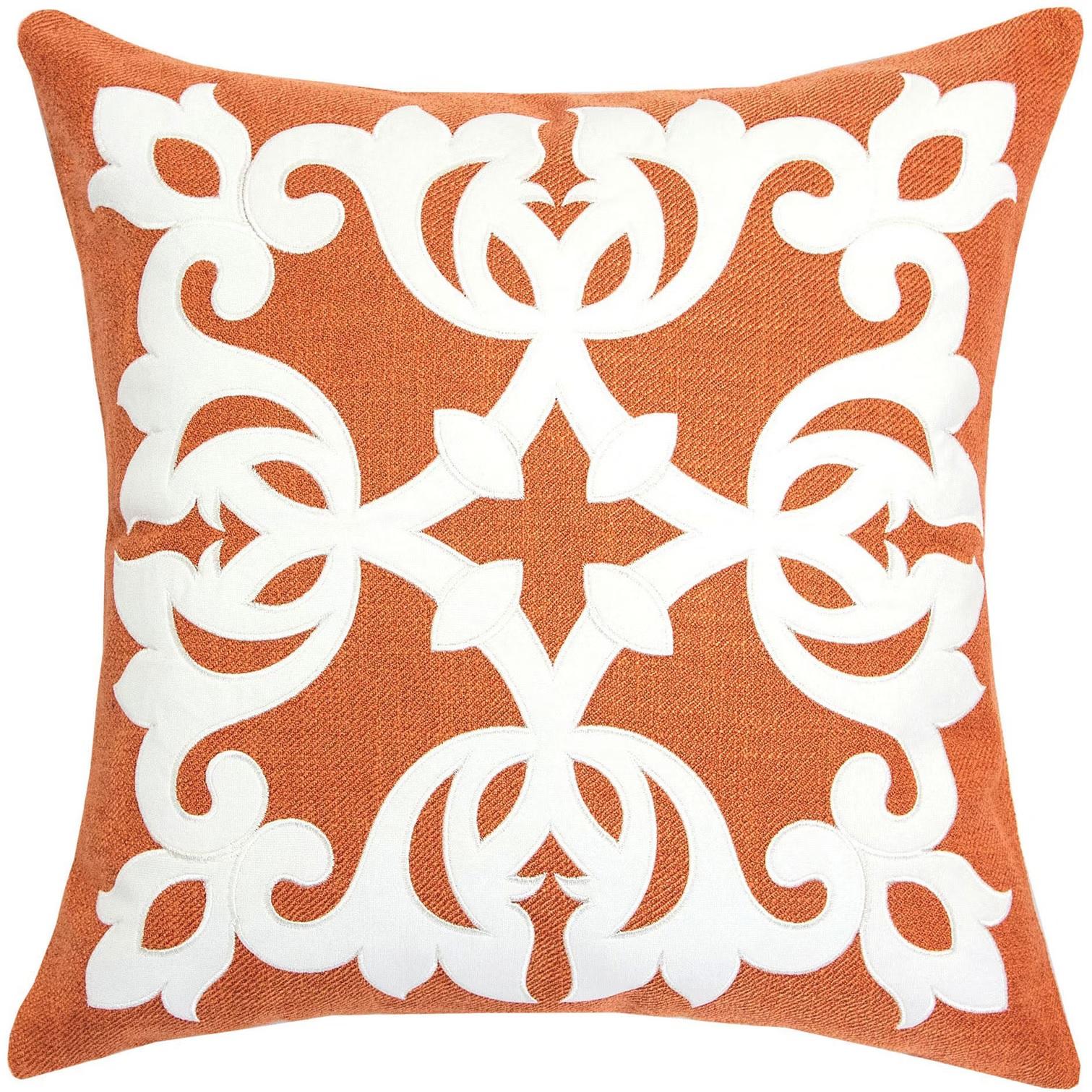 Contemporary Accent Pillow PL8058-2PK Trudy PL8058-2PK in Orange 