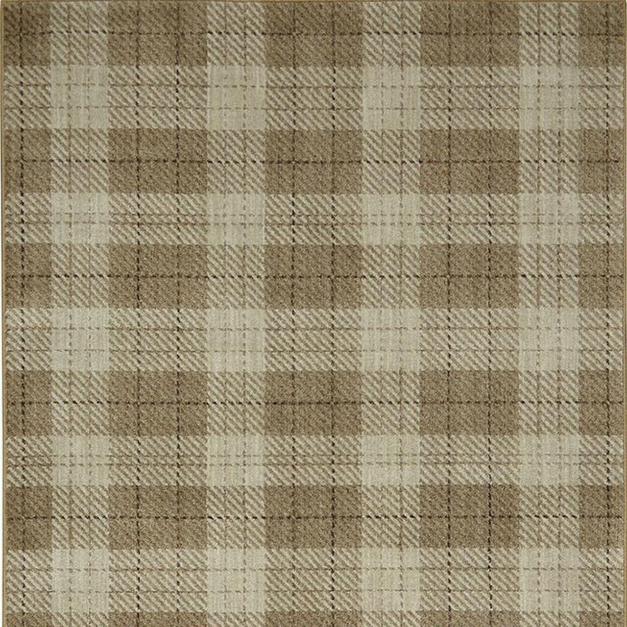 

    
Contemporary Plaid Beige Polyester 5'3"x7'6" Area Rug Furniture of America RG8183-S Kendrick
