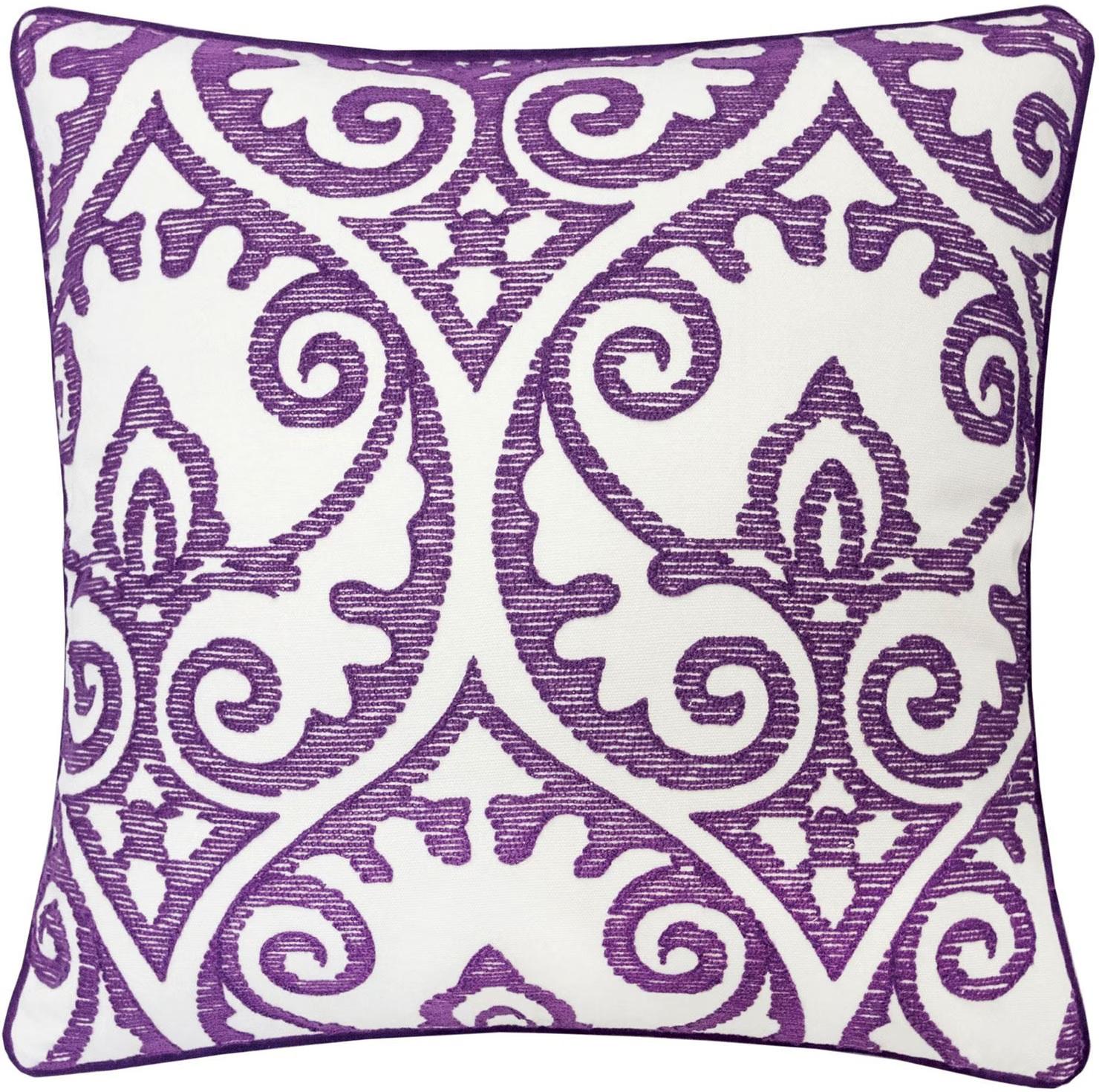 Contemporary Accent Pillow PL8063-2PK Jorja PL8063-2PK in Purple 