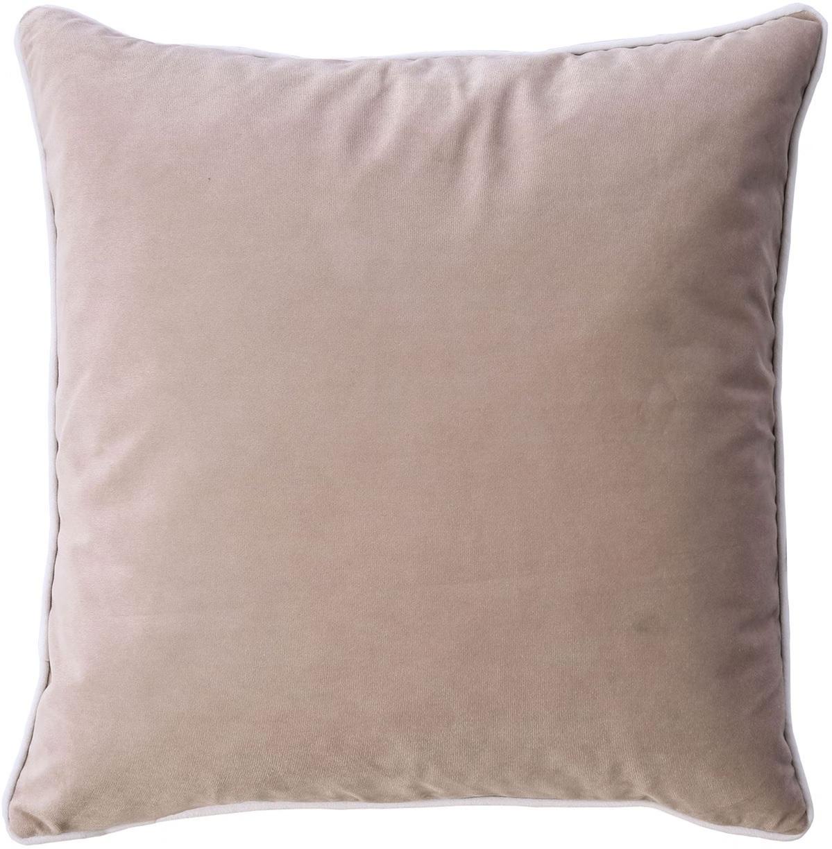 

    
Contemporary Sand Polyester Velvet Throw Pillows Set 2pcs Furniture of America PL8031 Fawn
