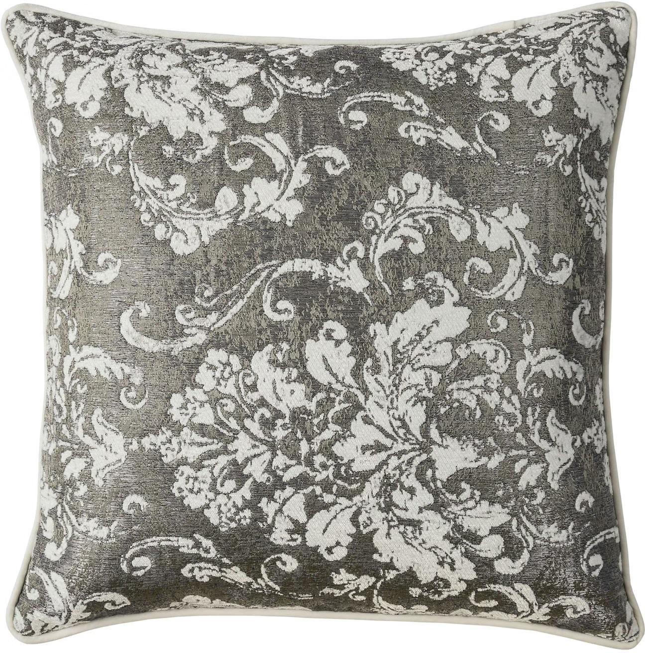 Contemporary Throw Pillow PL8038 Shary PL8038 in Silver, Gray 