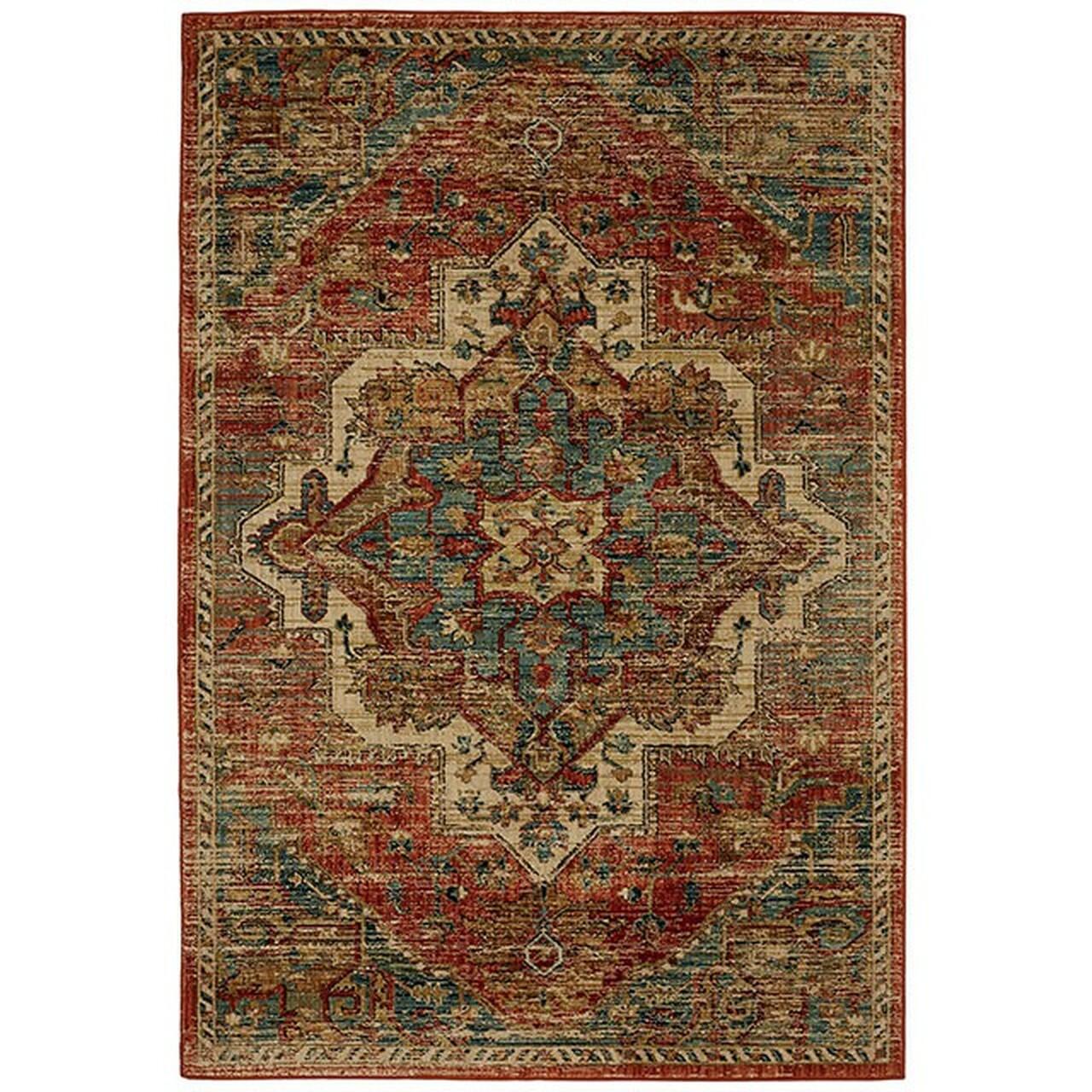 

    
Contemporary Spice Rose Polyester 5'3"x7'6" Area Rug Furniture of America RG8160-S Wilhelm
