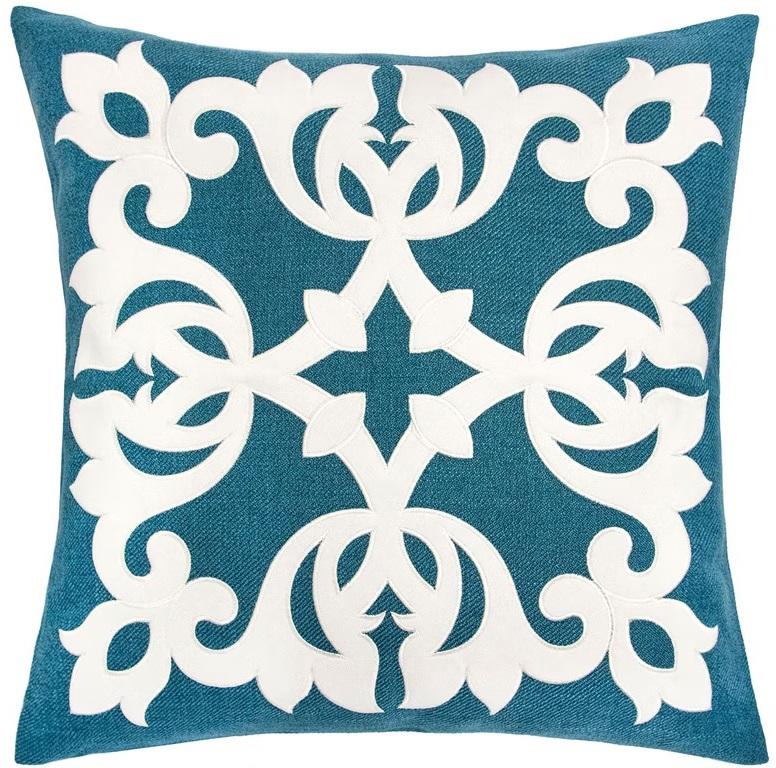 Contemporary Accent Pillow PL8059-2PK Trudy PL8059-2PK in Teal 