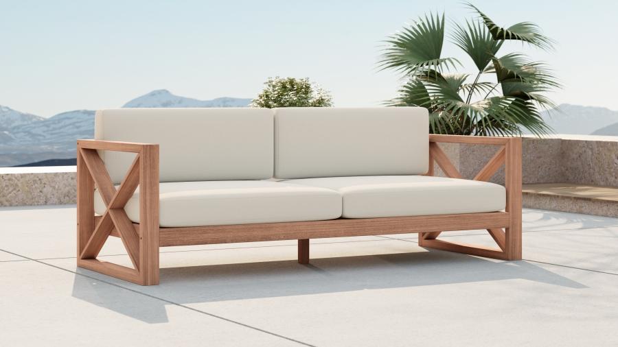 

    
Contemporary White Wood Fabric Patio Sofa Meridian Furniture Anguilla 352White-S
