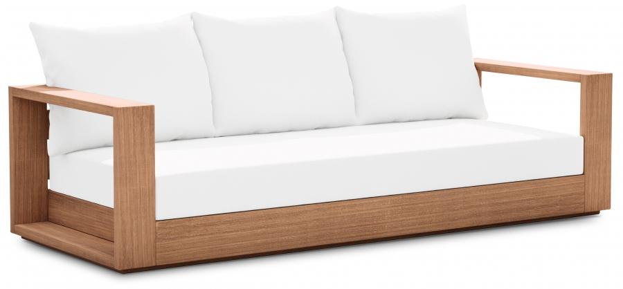 

    
Contemporary White Wood Fabric Patio Sofa Set 2PCS Meridian Furniture Tulum 353White-S-2PCS
