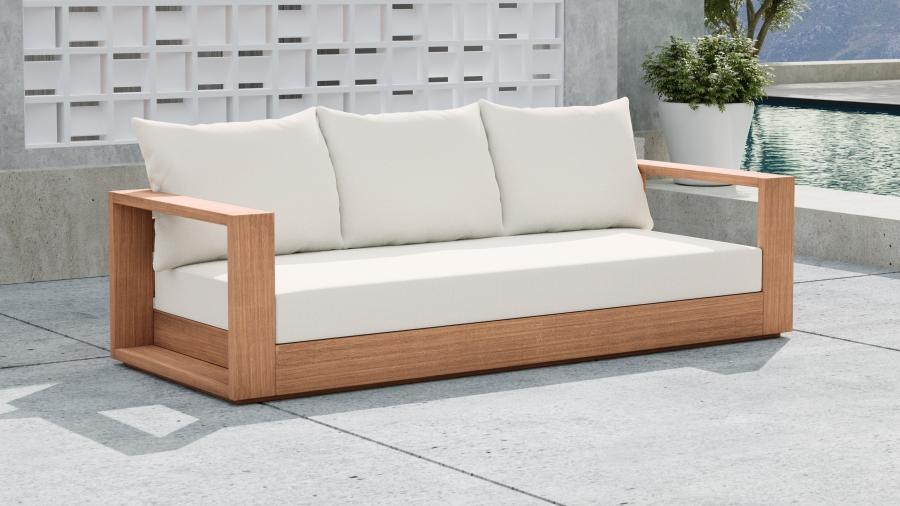 

    
Contemporary White Wood Fabric Patio Sofa Set 6PCS Meridian Furniture Tulum 353White-S-6PCS
