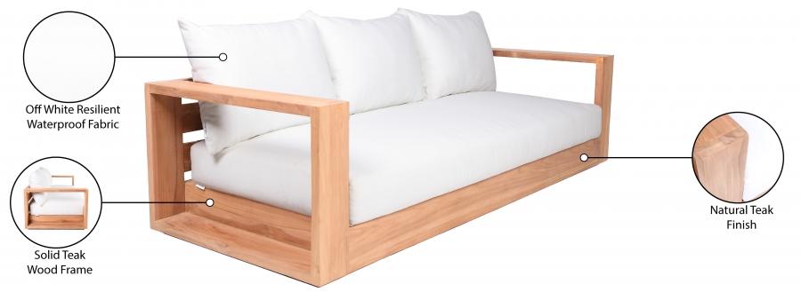 

        
12467587624649Contemporary White Wood Fabric Patio Sofa Set 6PCS Meridian Furniture Tulum 353White-S-6PCS
