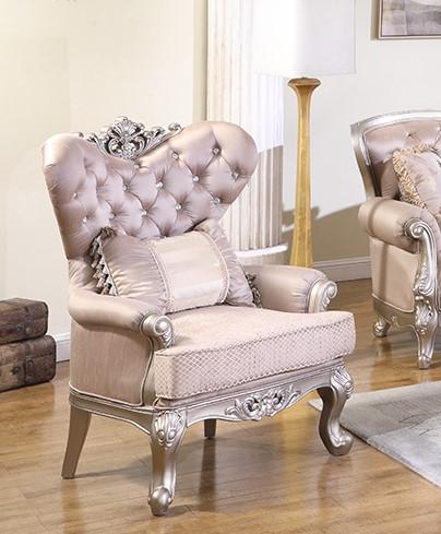 

    
Cream Finish Button Tufted Back Armchair Traditional Cosmos Furniture Daisy
