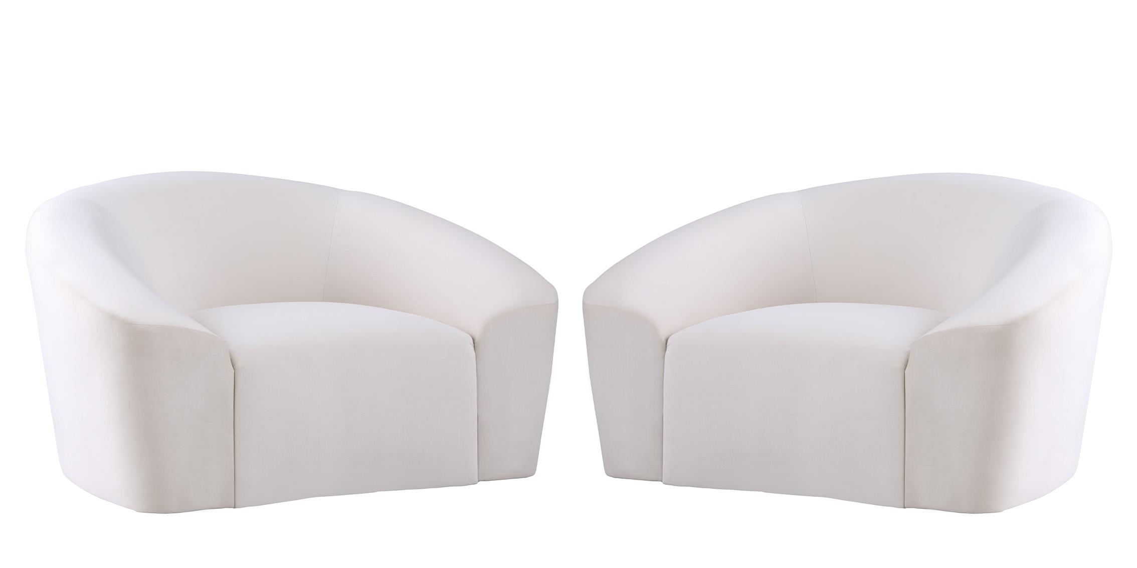 

    
Cream Velvet Chair Set 2Pcs RILEY 610Cream-C Meridian Modern Contemporary
