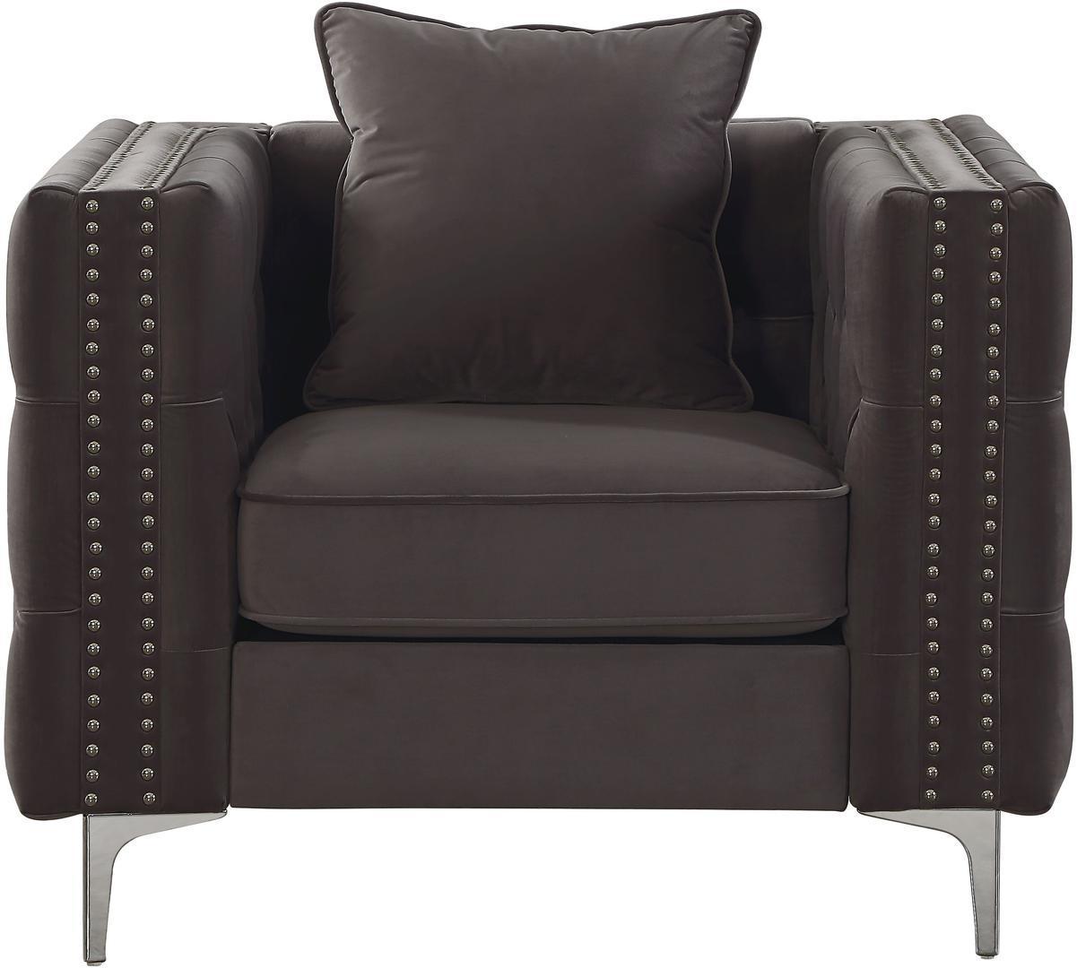 

    
Dark Grey Velvet Tufted Chair Set 2P Gillian II 53389 Acme Vintage Transitional
