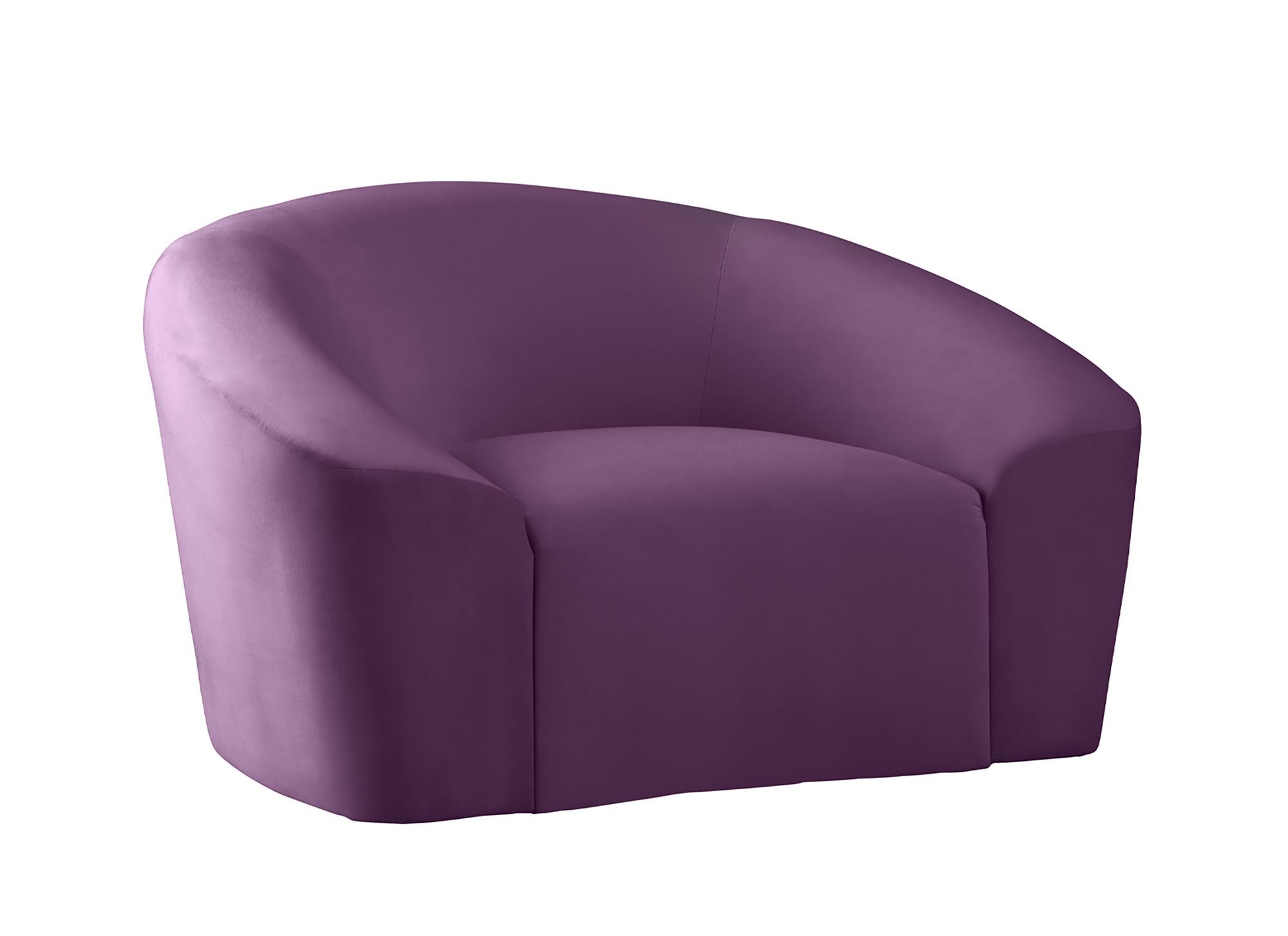 Contemporary, Modern Arm Chair RILEY 610Purple-C 610Purple-C in Purple Velvet