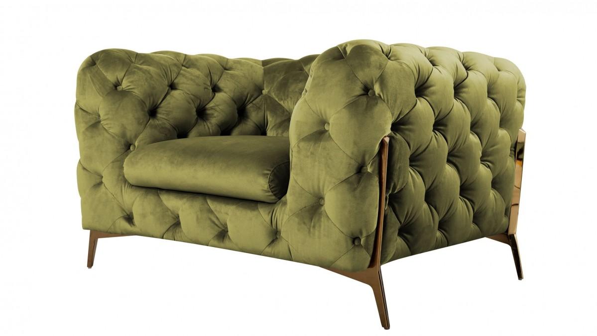 

    
Deluxe Green Velvet Tufted Arm Chair Set 2Ps VIG Divani Casa Sheila Contemporary
