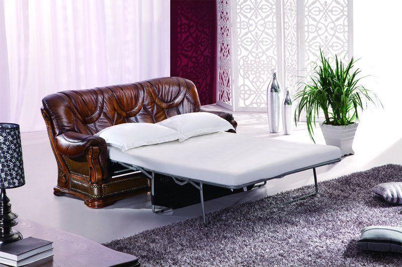 

    
Dark Oak Finish Full Italian Leather Sofa Bed Traditional ESF Oakman

