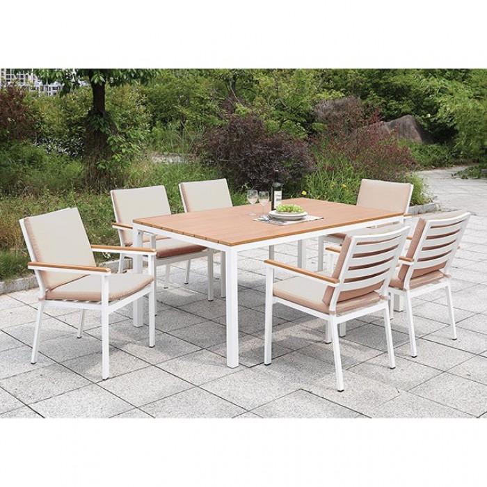 

                    
Furniture of America AISHA CM-OT1867AC Outdoor Chair Set Oak/White/Beige Fabric Purchase 
