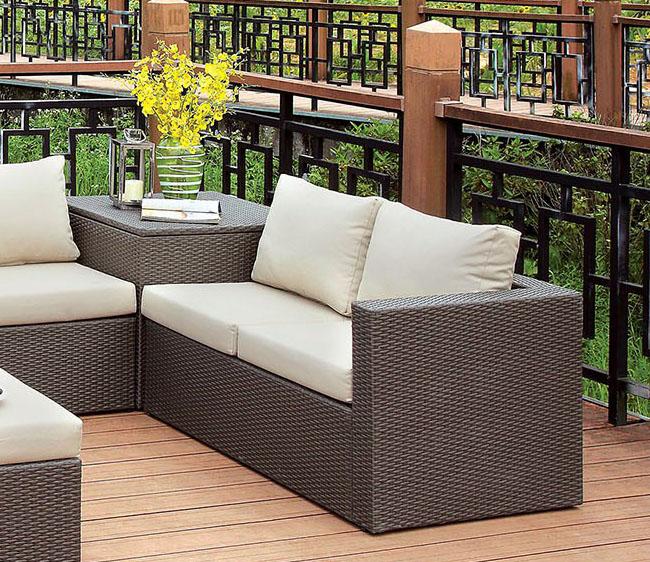 

    
Furniture of America DAVINA CM-OS1818 Outdoor Sectional Brown/Beige CM-OS1818
