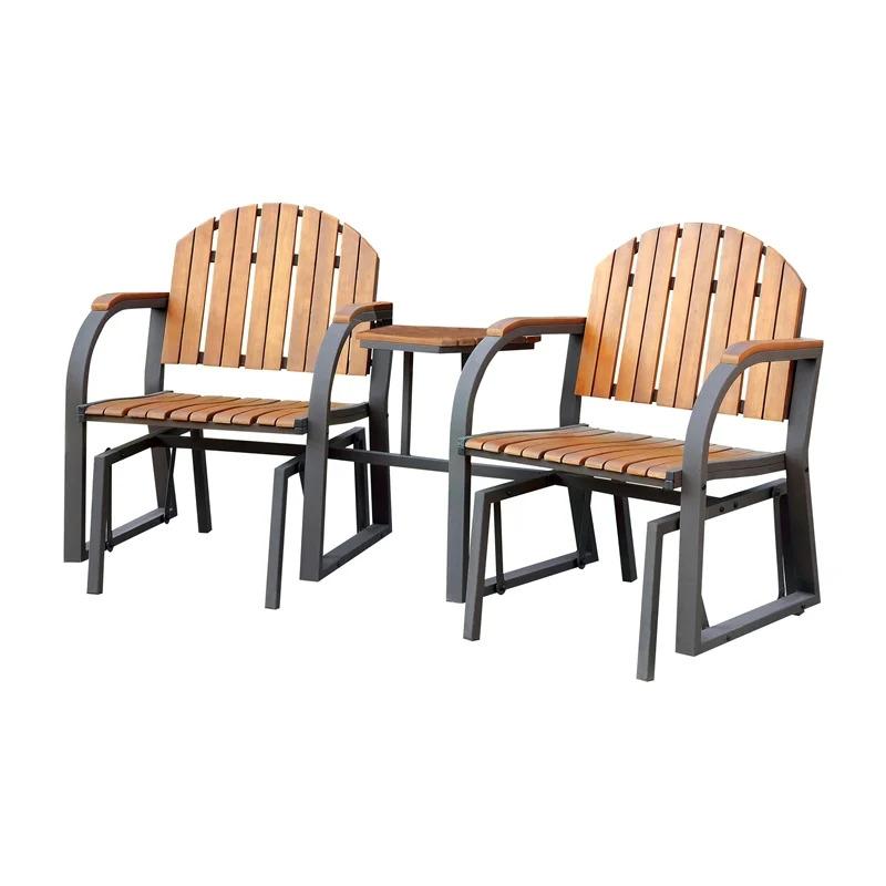 

    
Furniture of America PERSE CM-OC2555 Outdoor Rocking Chair Set Oak/Dark Gray CM-OC2555
