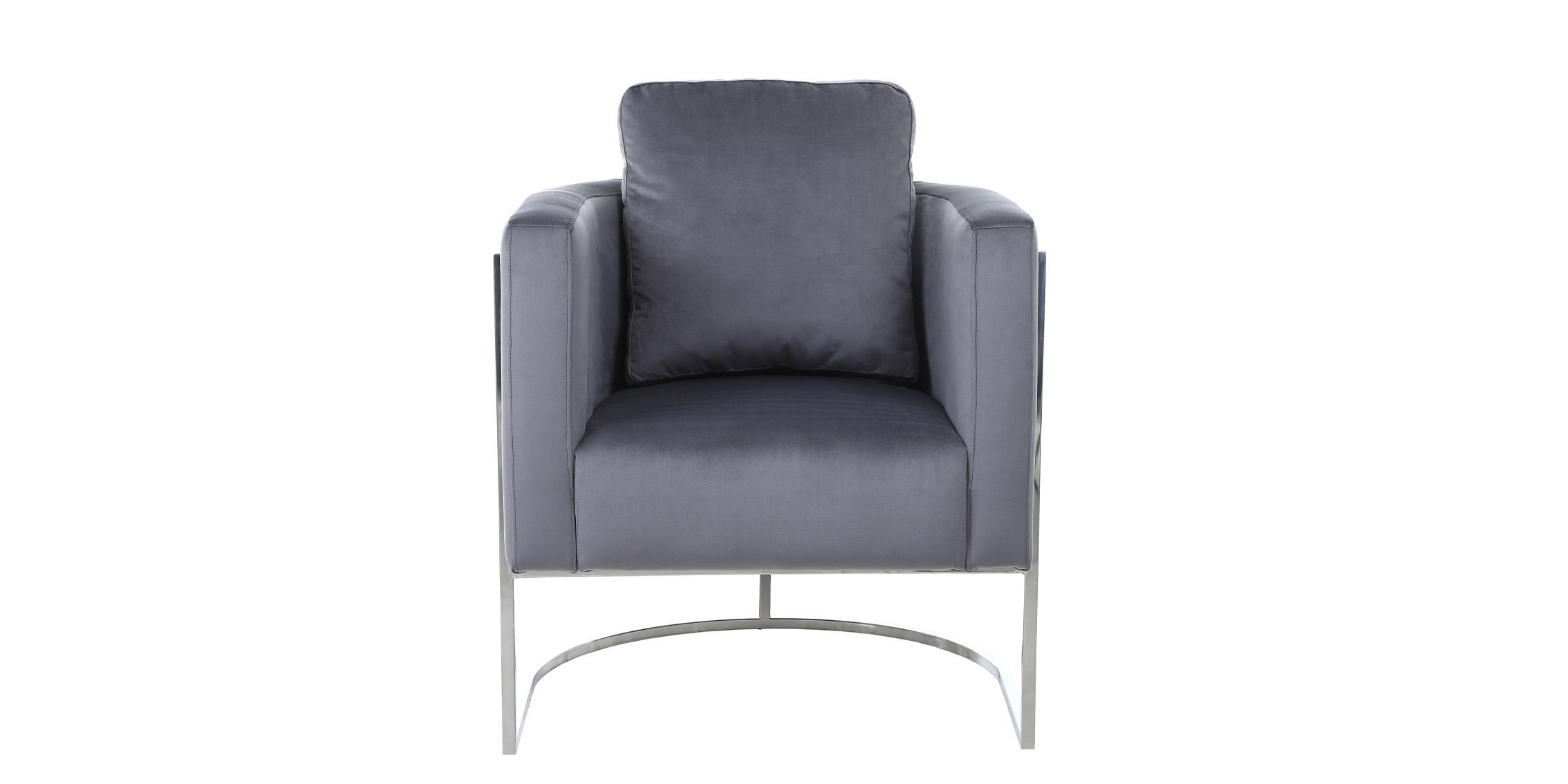 

        
094308254562Glam Chrome & Grey Velvet Chair Set 2Pcs CASA 691Grey-C Meridian Modern
