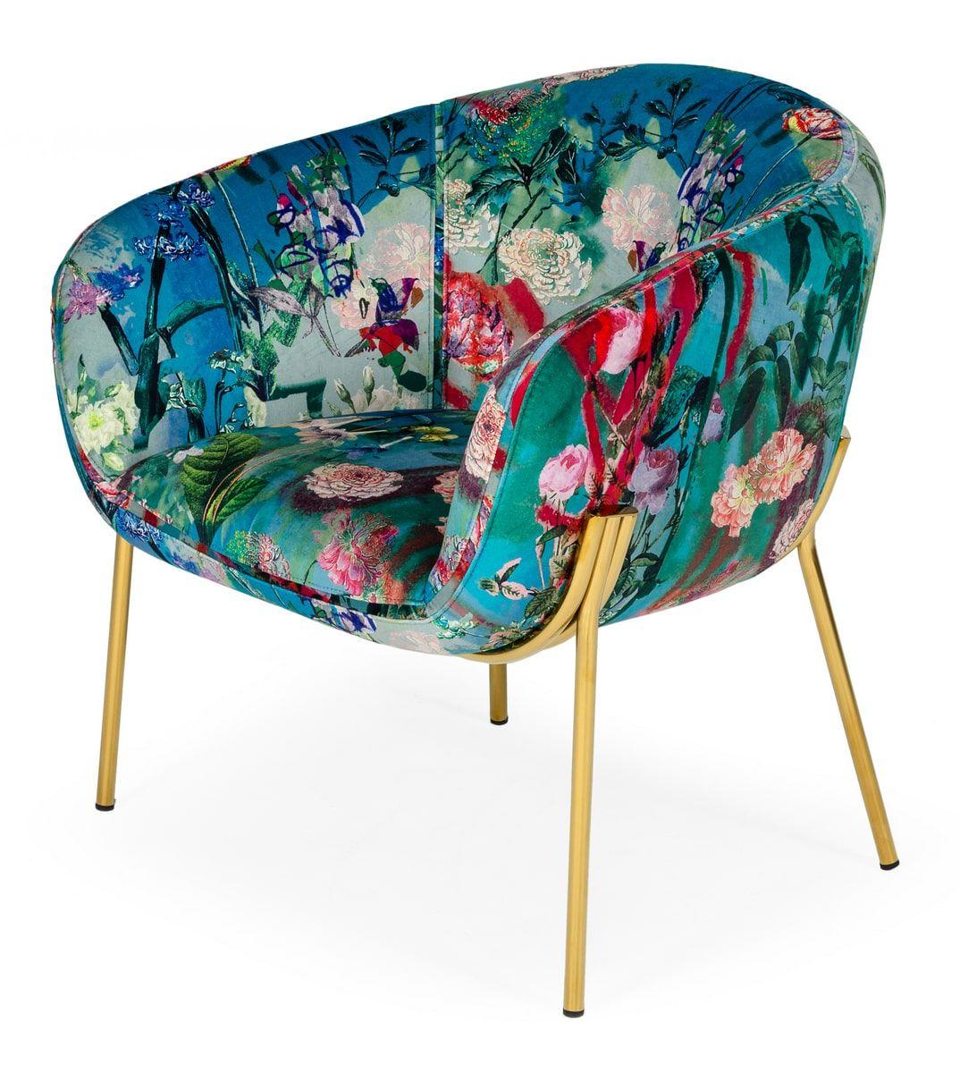 

    
GLAM Floral Velvet & Gold Accent Chair Set 2Pcs Modrest Falco VIG Contemporary

