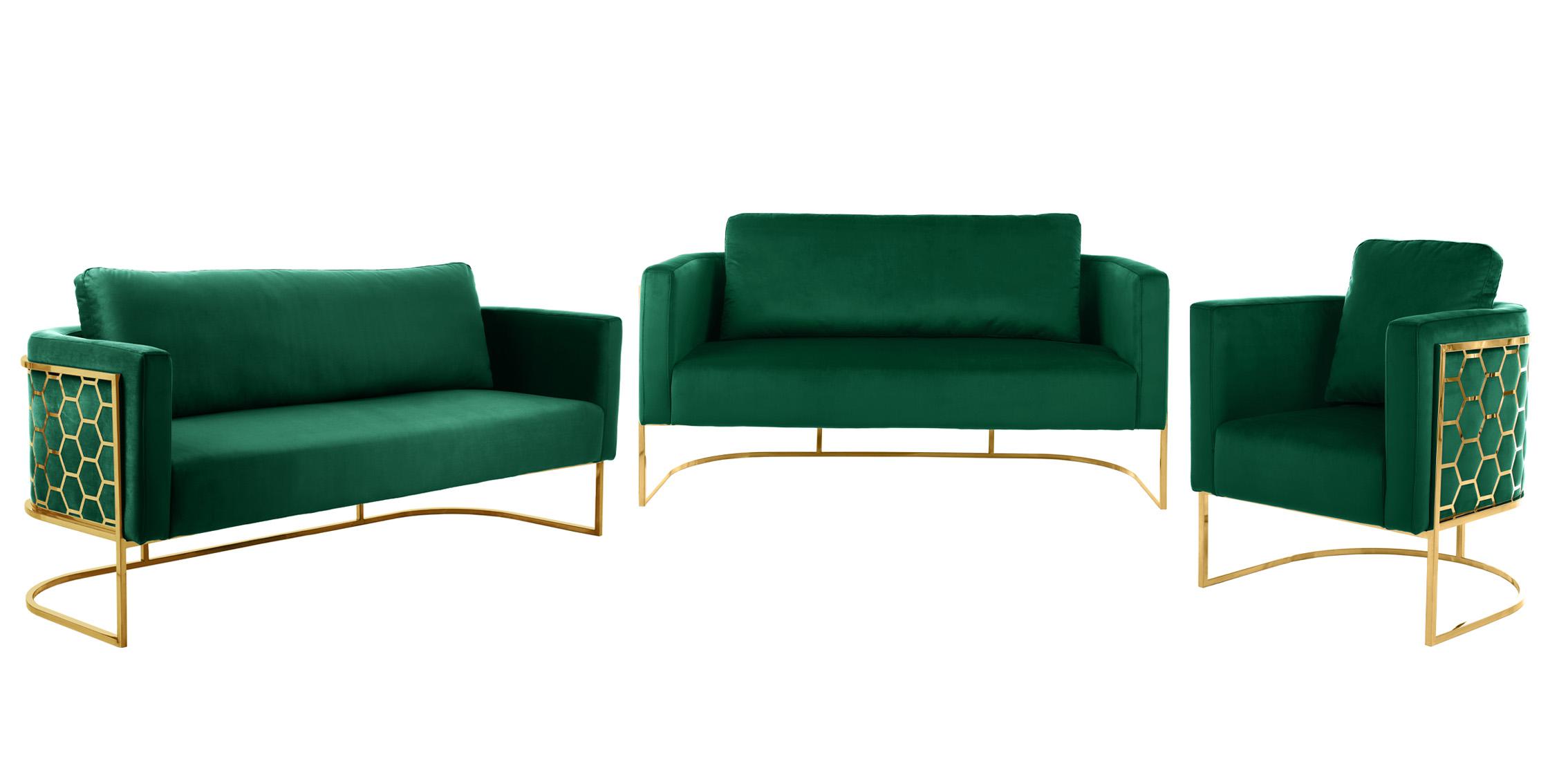 

    
692Green-C Glam Gold & Green Velvet Chair CASA 692Green-C Meridian Contemporary Modern
