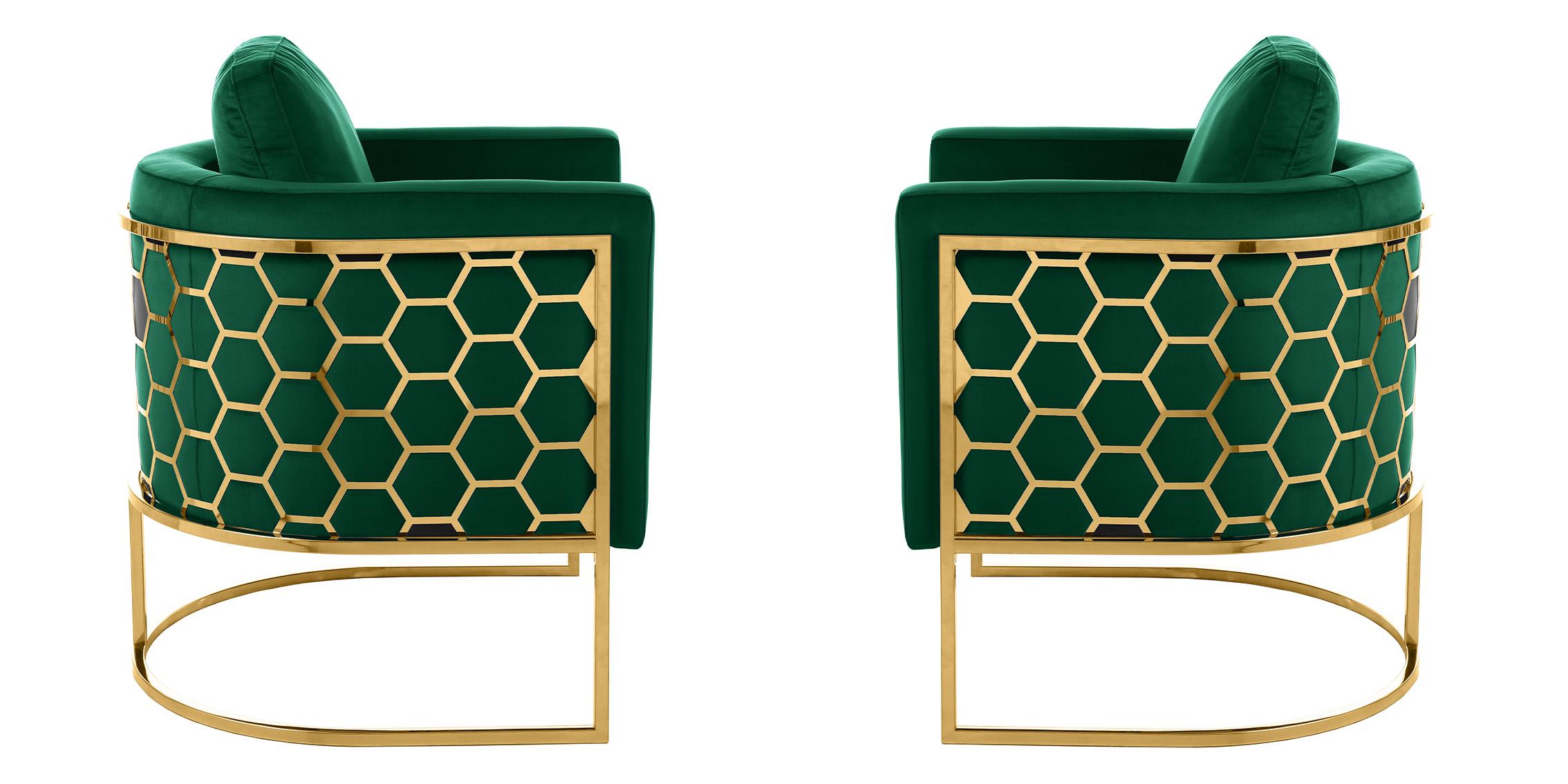 

        
094308254807Glam Gold & Green Velvet Chair CASA 692Green-C Meridian Contemporary Modern

