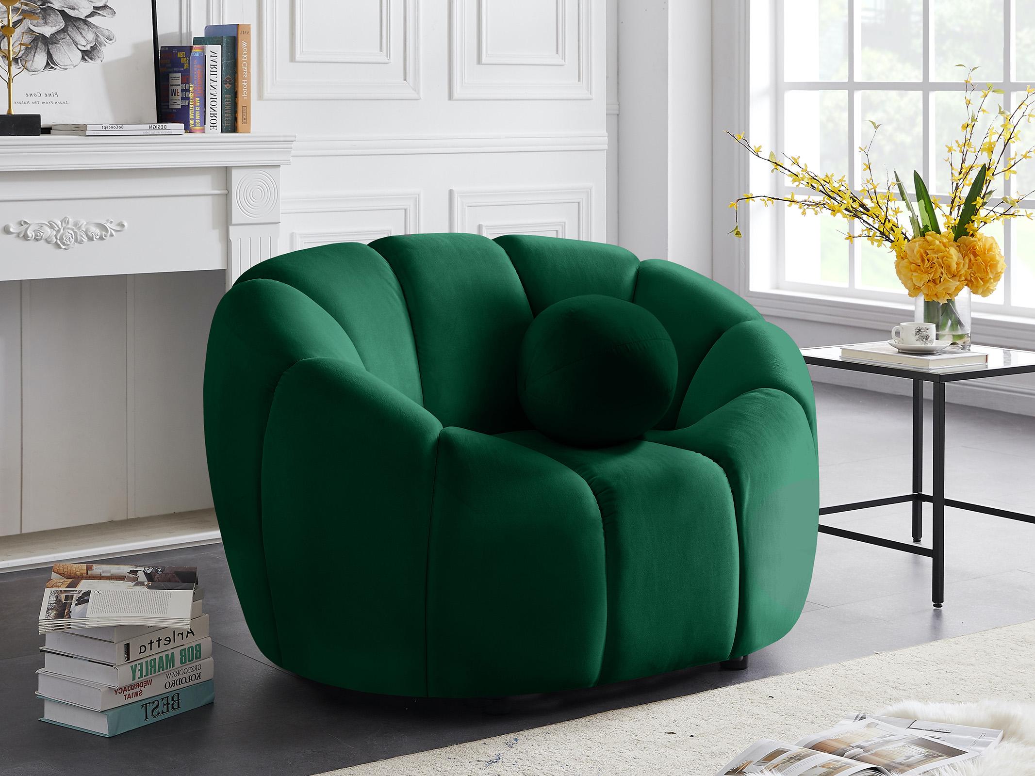 

    
Glam GREEN Velvet Channel Tufted Chair ELIJAH 613Green-C Meridian Contemporary

