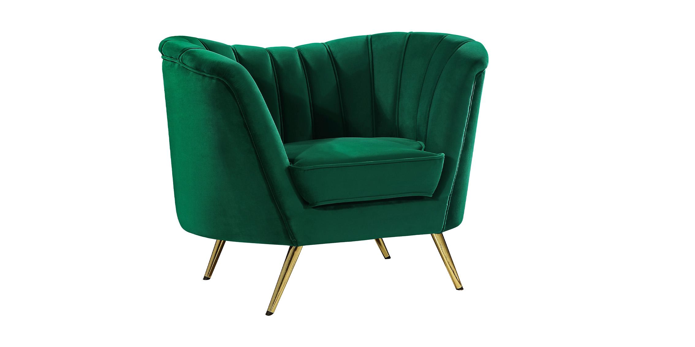 Contemporary, Modern Arm Chair Margo 622Green 622Green in Green Velvet
