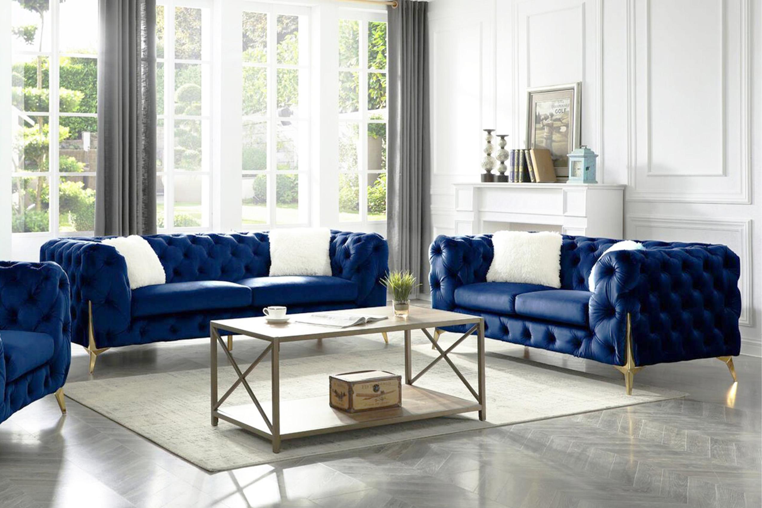 

                    
Galaxy Home Furniture MODERNO Navy Loveseat Navy Fabric Purchase 
