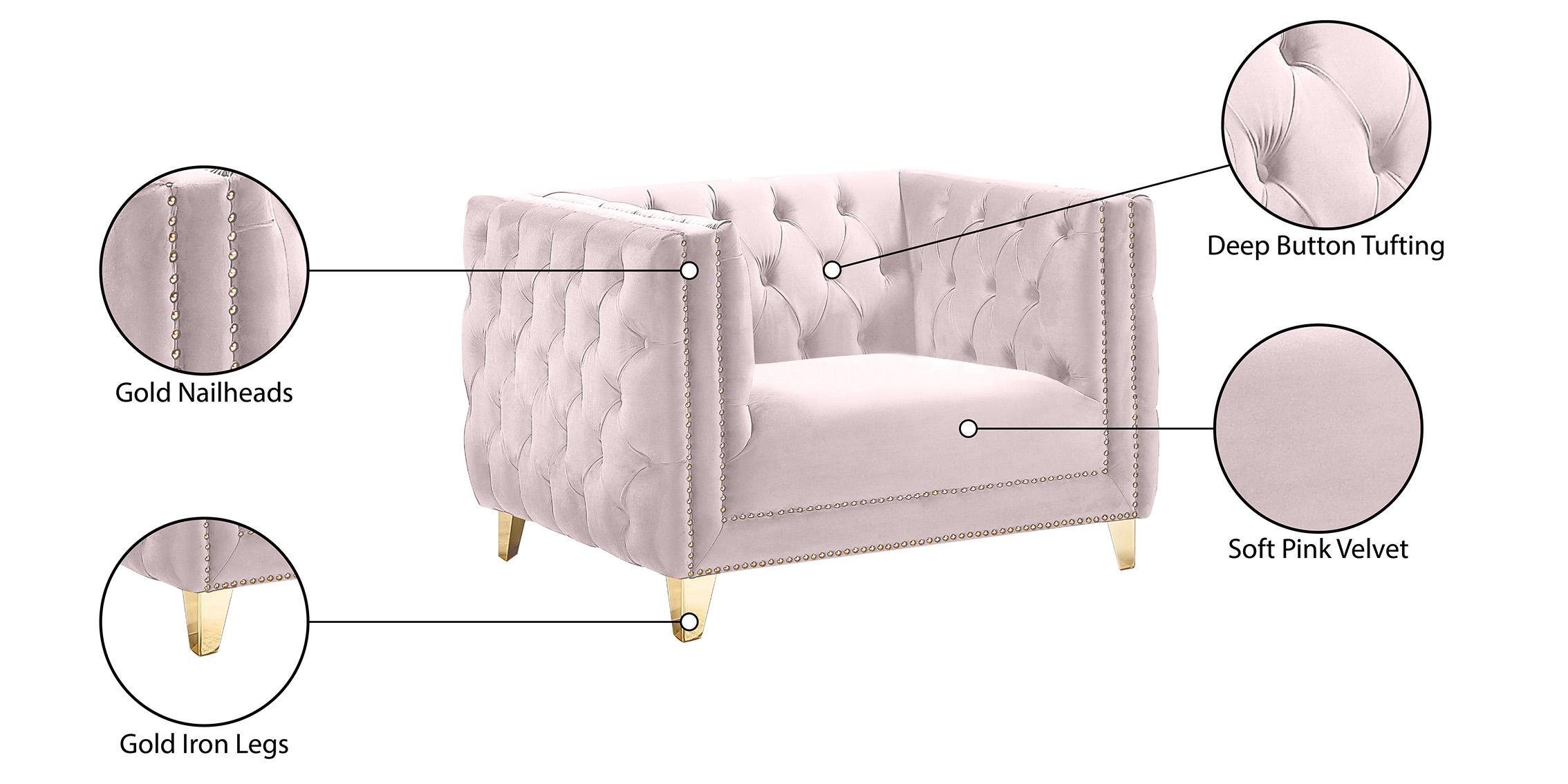 

        
Meridian Furniture MICHELLE 652Pink-C Arm Chair Pink Velvet 753359804439

