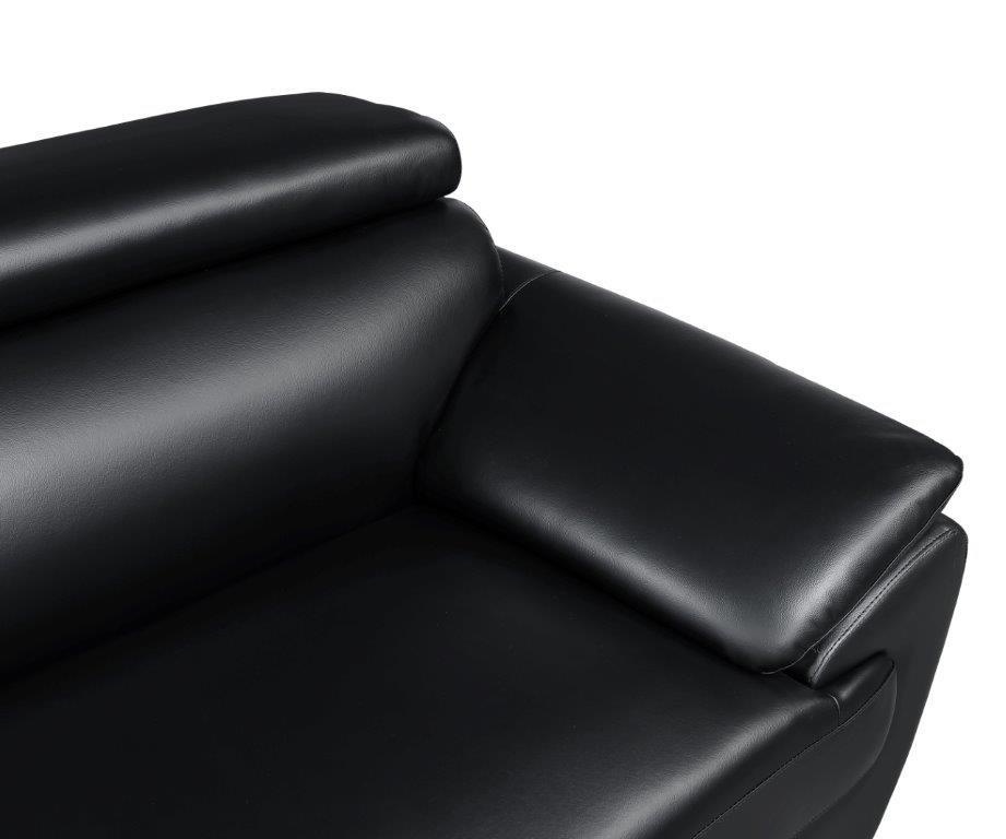 

        
00083398859030Black Premium Leather Match Armchair Contemporary 4571 Global United
