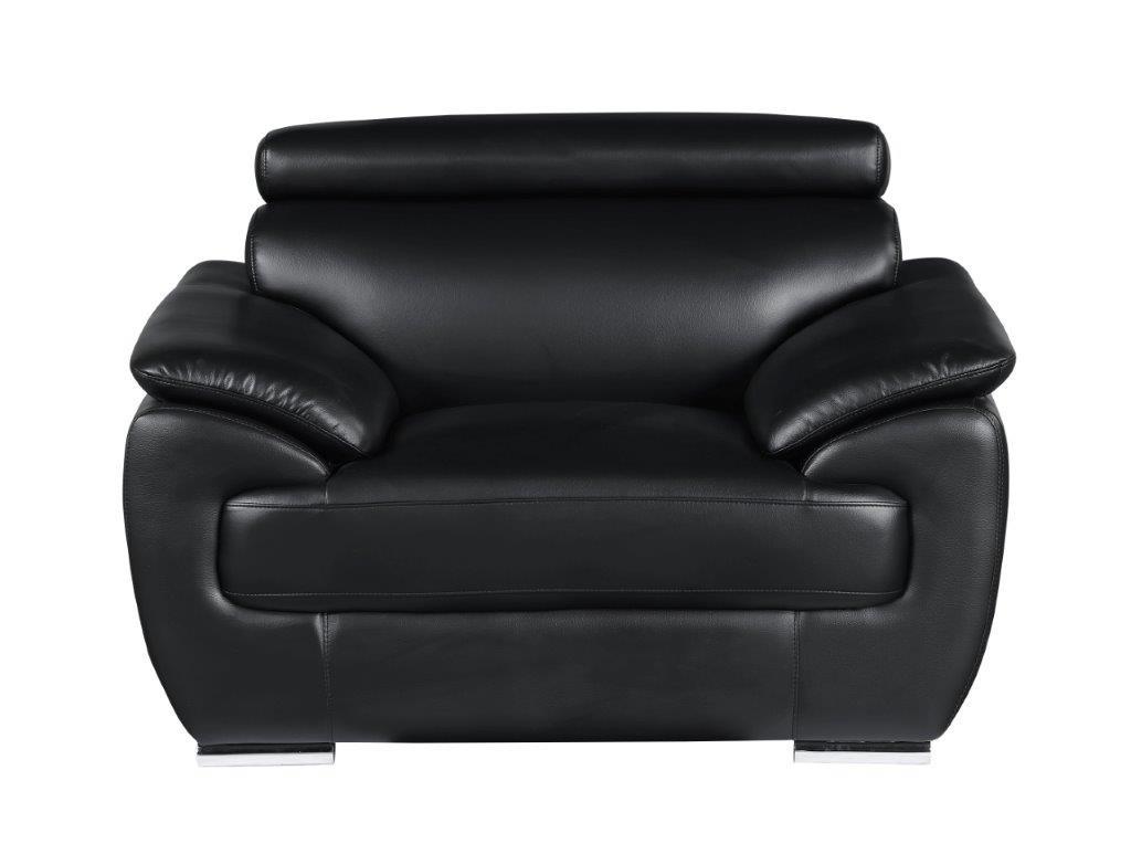 

    
Black Premium Leather Match Armchair Contemporary 4571 Global United
