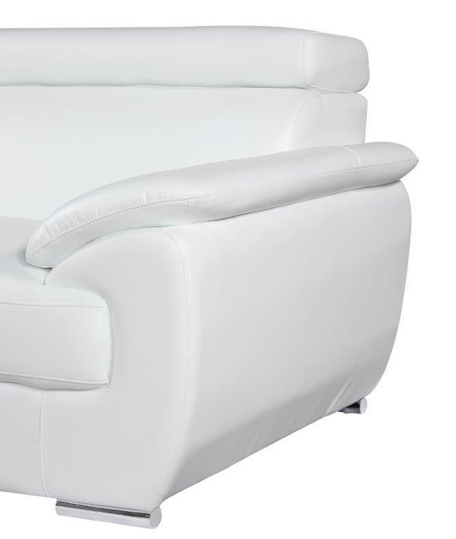 

        
00083398859085White Premium Leather Match Armchair Contemporary 4571 Global United
