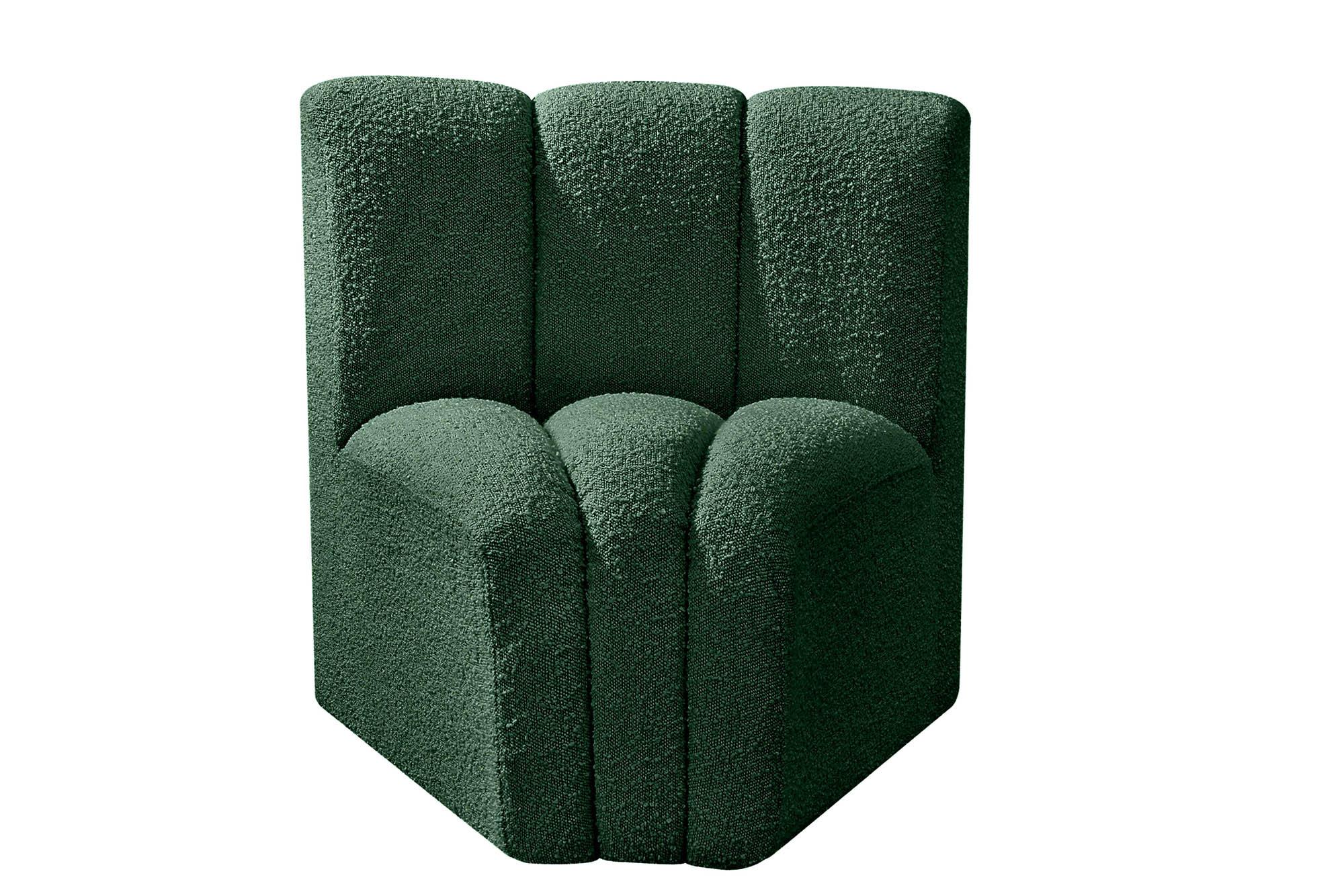 

    
Green Boucle Channel Tufted Modular Corner Chair ARC 102Green-CC Meridian Modern
