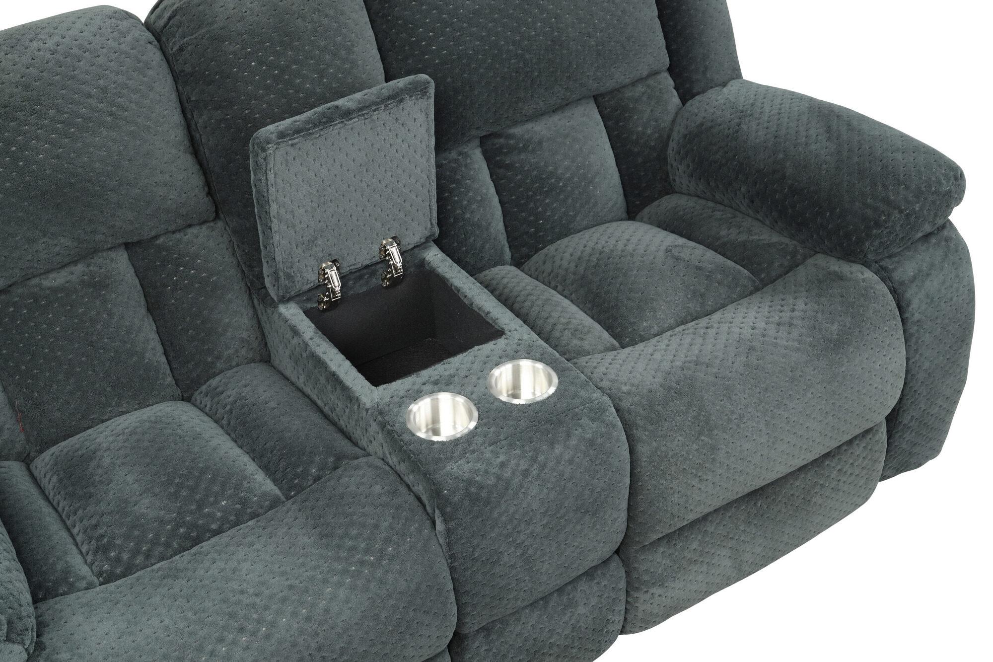 

    
 Shop  Green Chenille Manual Recliner Sofa Set 2Pcs ARMADA Galaxy Home Contemporary
