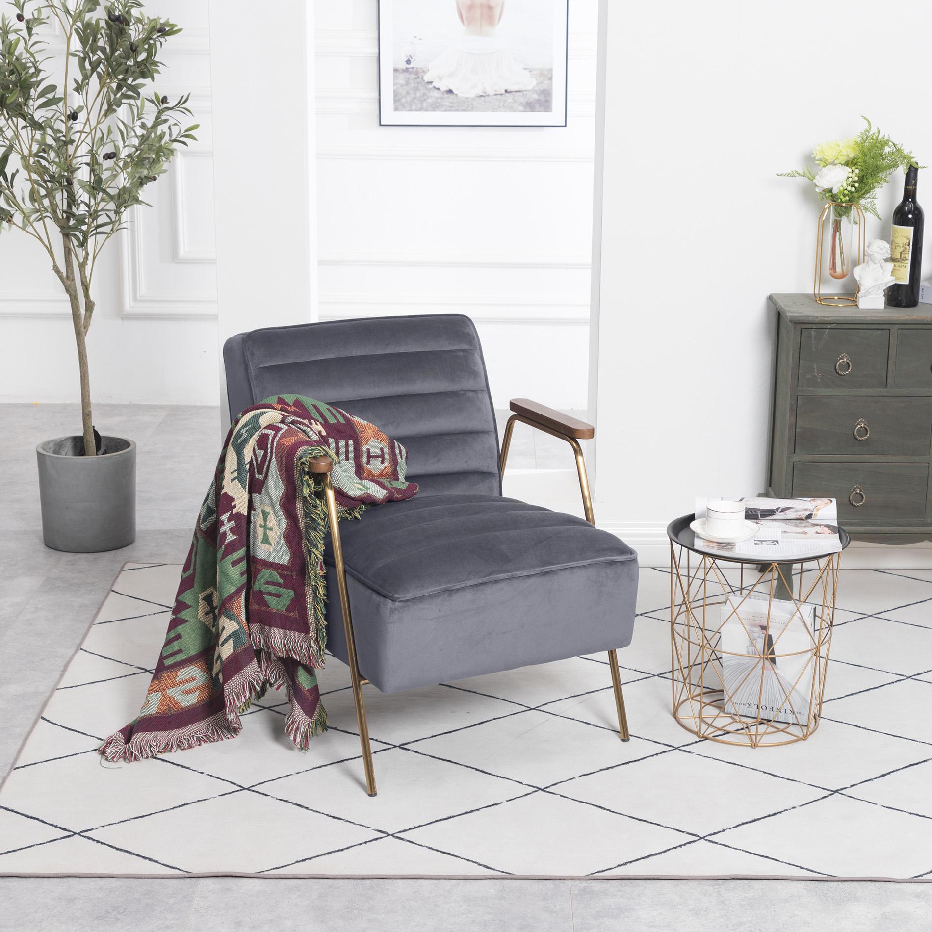 

    
Grey Velvet Accent Chair WOODFORD 521Grey Meridian Contemporary Modern
