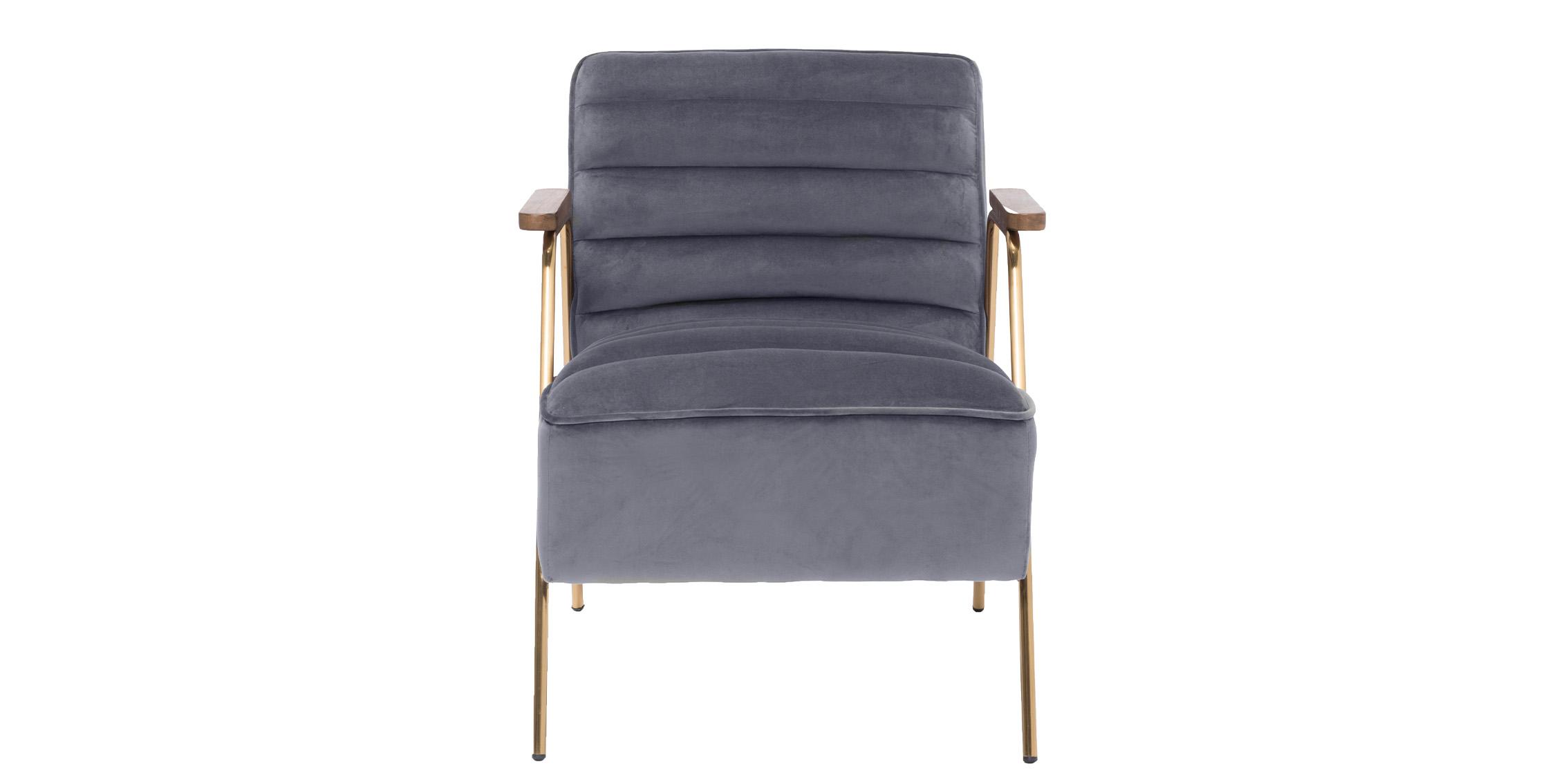 

    
Meridian Furniture WOODFORD 521Grey Accent Chair Gray/Gold 521Grey
