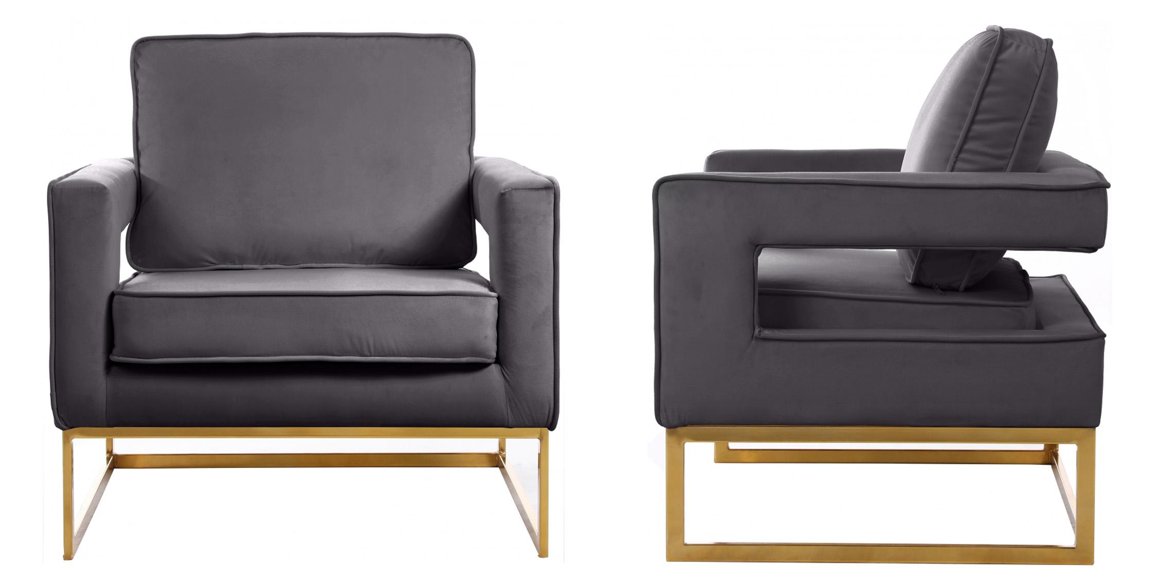 

    
Grey Velvet Gold Steel Base Chair Set 2Pcs 511Grey Noah Meridian Contemporary
