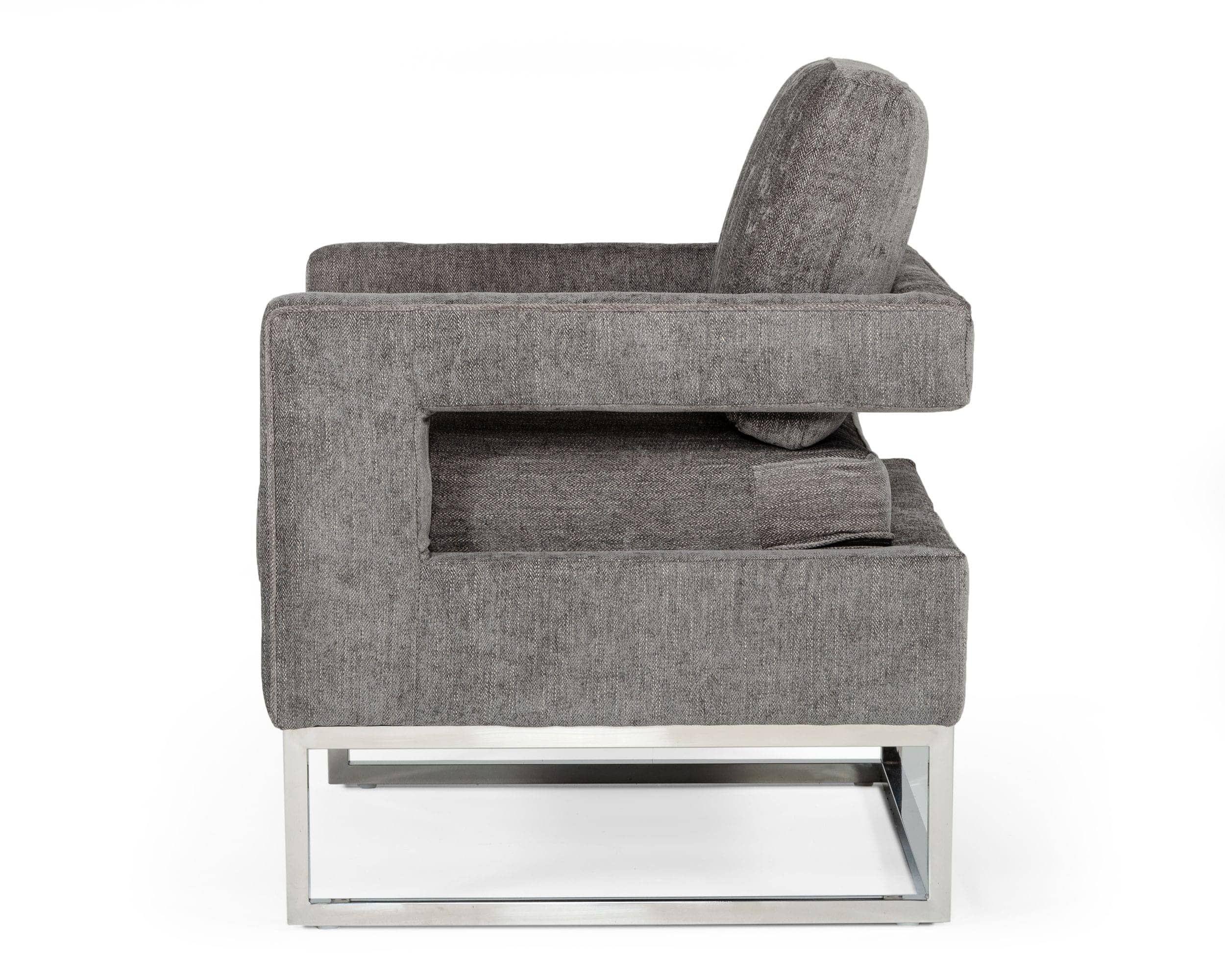 

                    
VIG Furniture VGRHRHS-AC-201-GRY-Set-2 Arm Chair Set Chrome/Gray Velvet Purchase 
