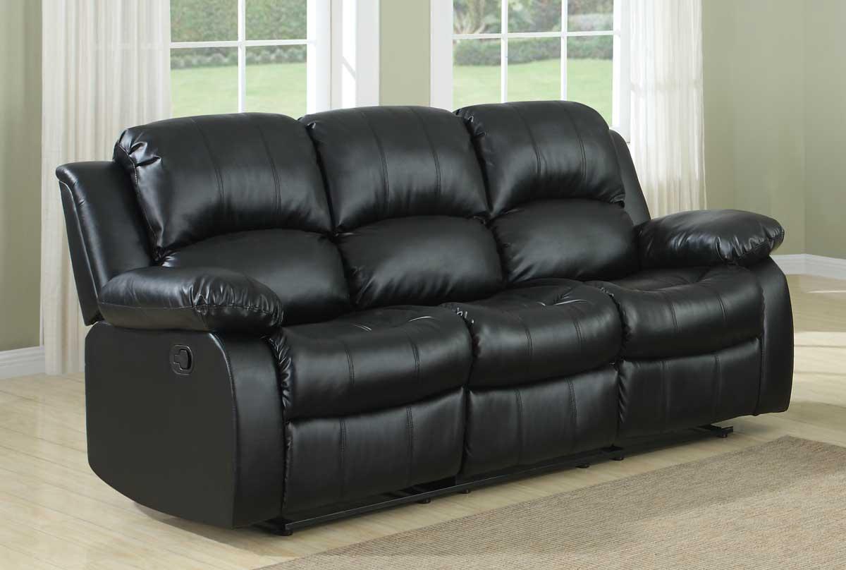 Contemporary, Modern Reclining Sectional 9700BLK Granley Granley  9700BLK-SET in Black Bonded Leather
