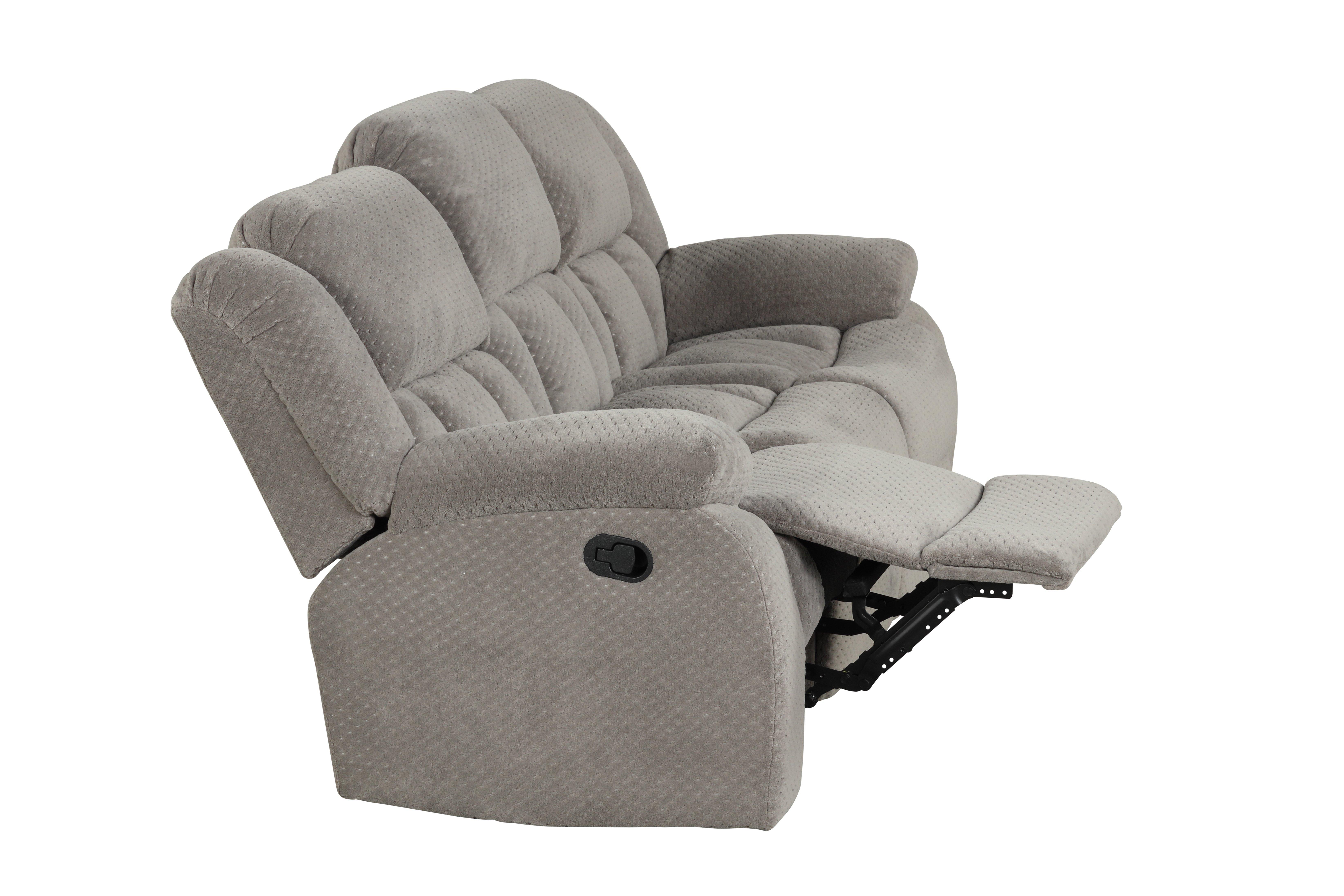 

    
 Order  Ice Gray Chenille Manual Recliner Sofa Set 2Pcs ARMADA Galaxy Home Contemporary
