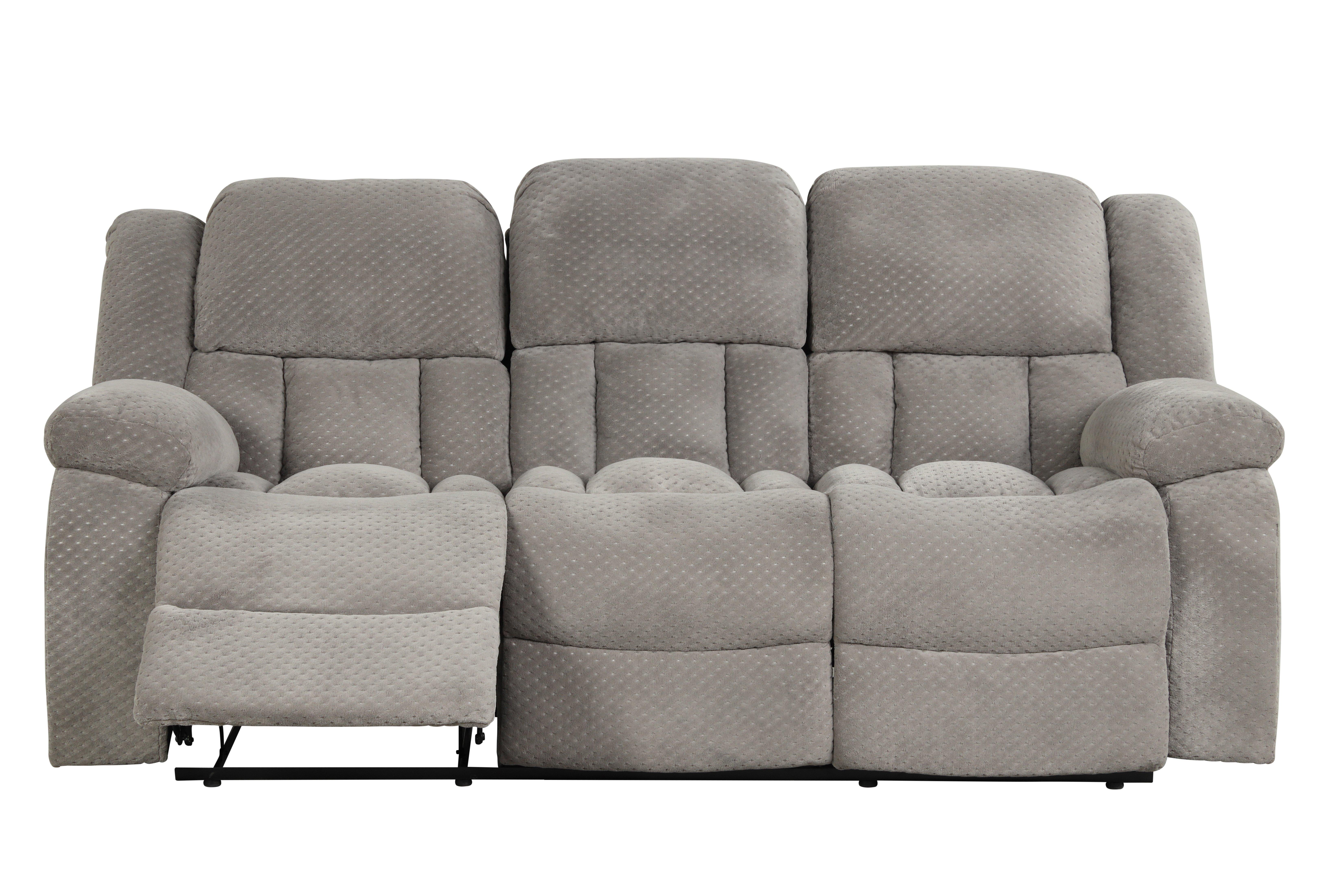 

    
 Shop  Ice Gray Chenille Manual Recliner Sofa Set 2Pcs ARMADA Galaxy Home Contemporary
