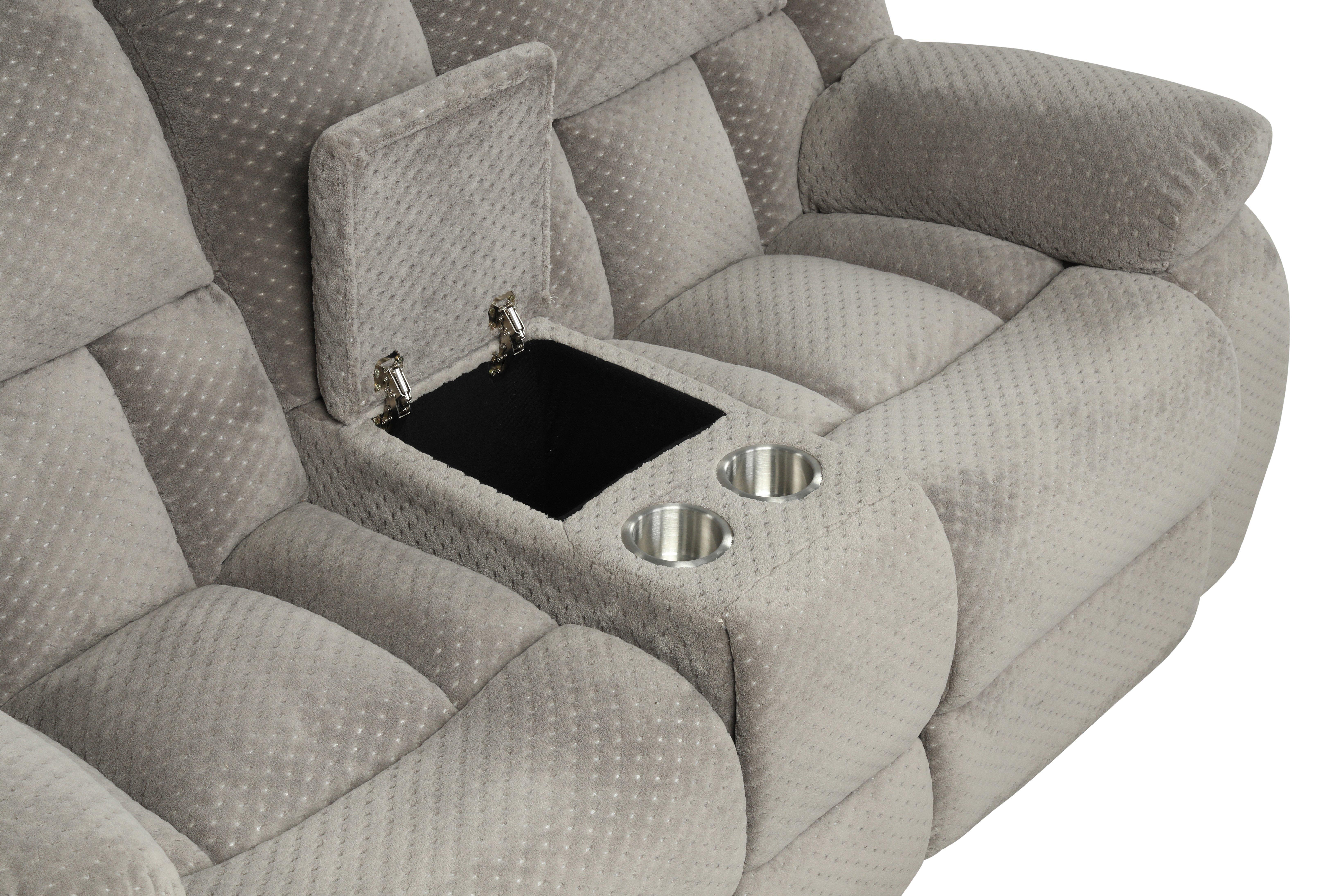 

    
Ice Gray Chenille Manual Recliner Sofa Set 2Pcs ARMADA Galaxy Home Contemporary
