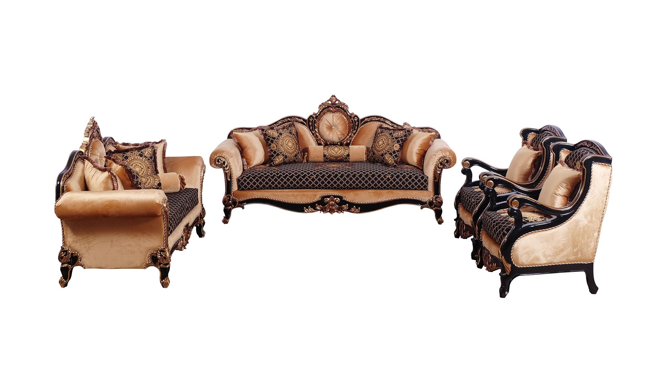 

    
 Photo  Imperial Luxury Black & Dark Gold RAFFAELLO Arm Chair EUROPEAN FURNITURE Classic
