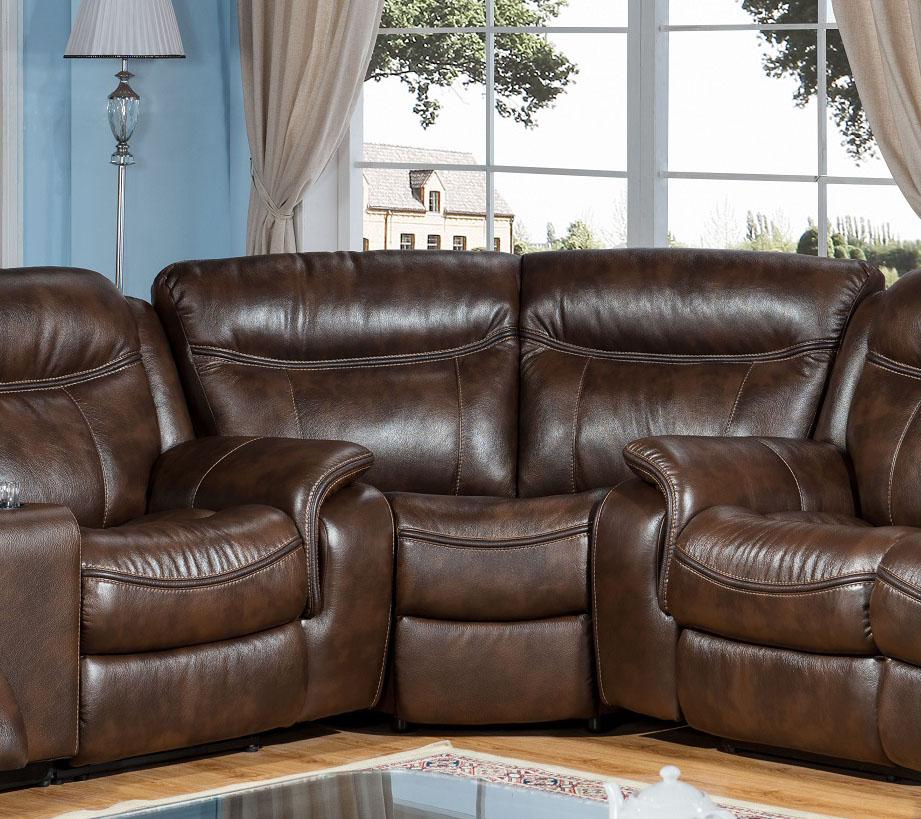 

    
McFerran Furniture SF3739 Reclining Sectional Brown SF3739 Sectional
