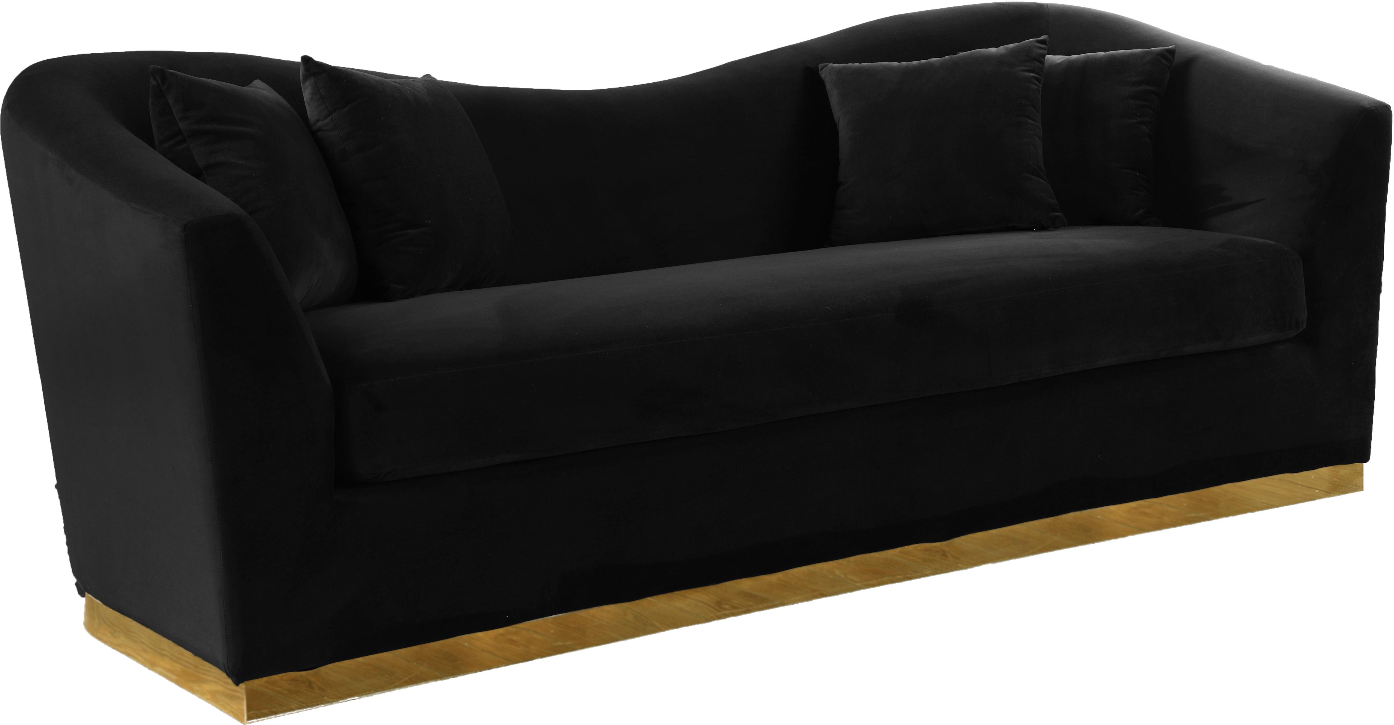 Contemporary, Modern Sofas Arabella 617Black-S 617Black-S in Black Soft Velvet