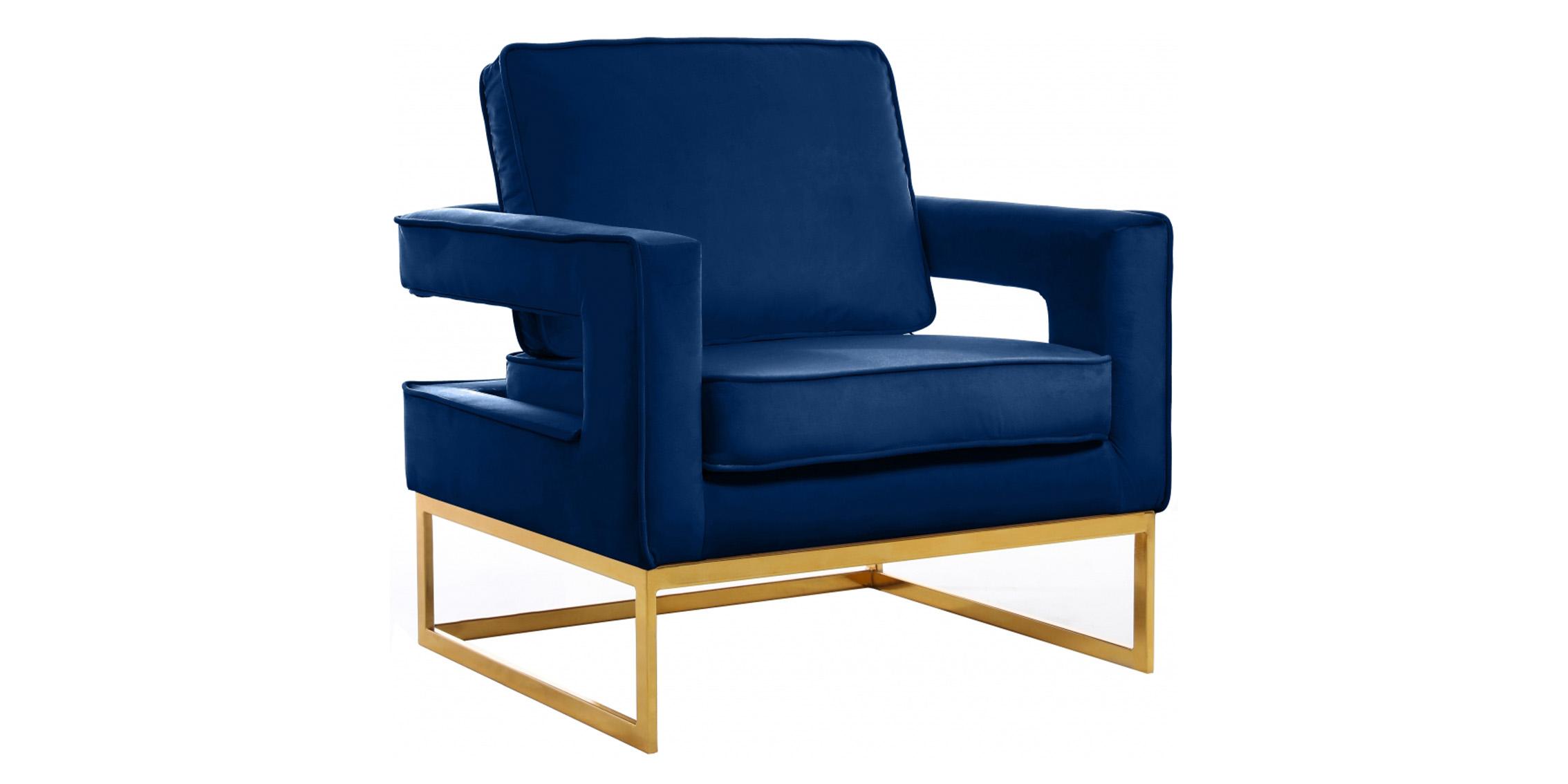 

    
Glam Navy Blue Velvet Accent Chair Noah 511Navy Meridian Contemporary Modern

