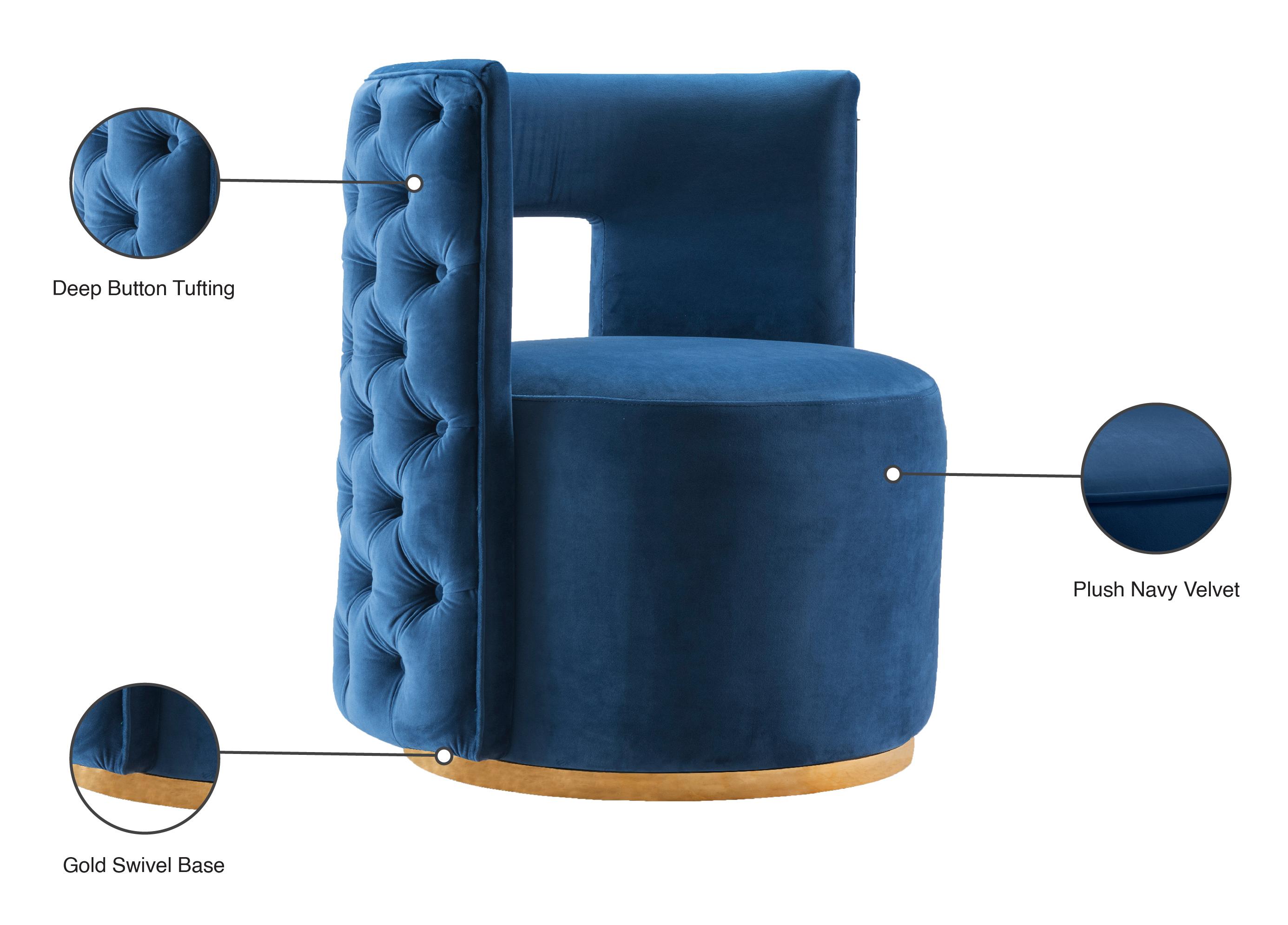 

    
704831401400THEO 594Navy Accent Chair

