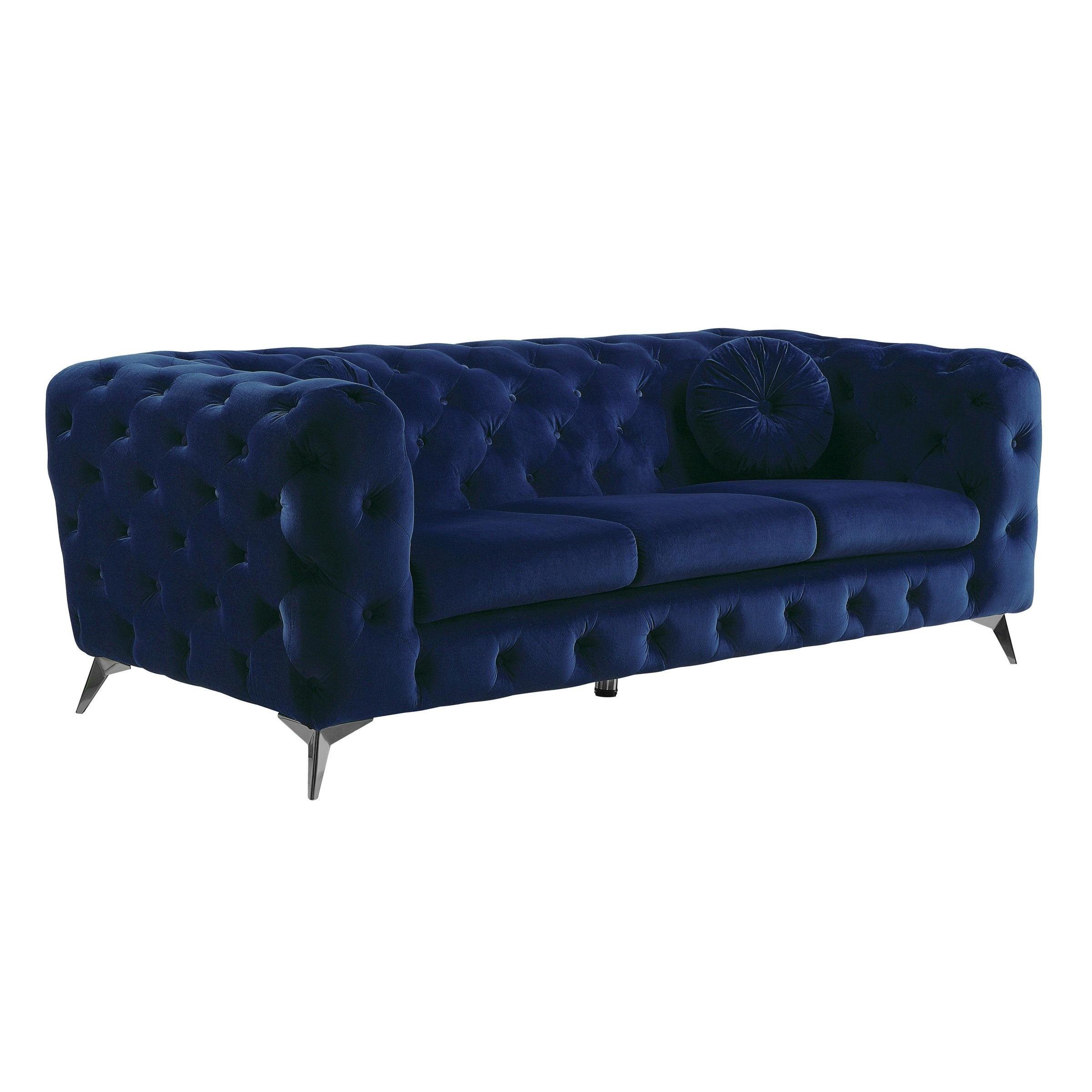 Modern Sofa Atronia 54900 in Blue Fabric