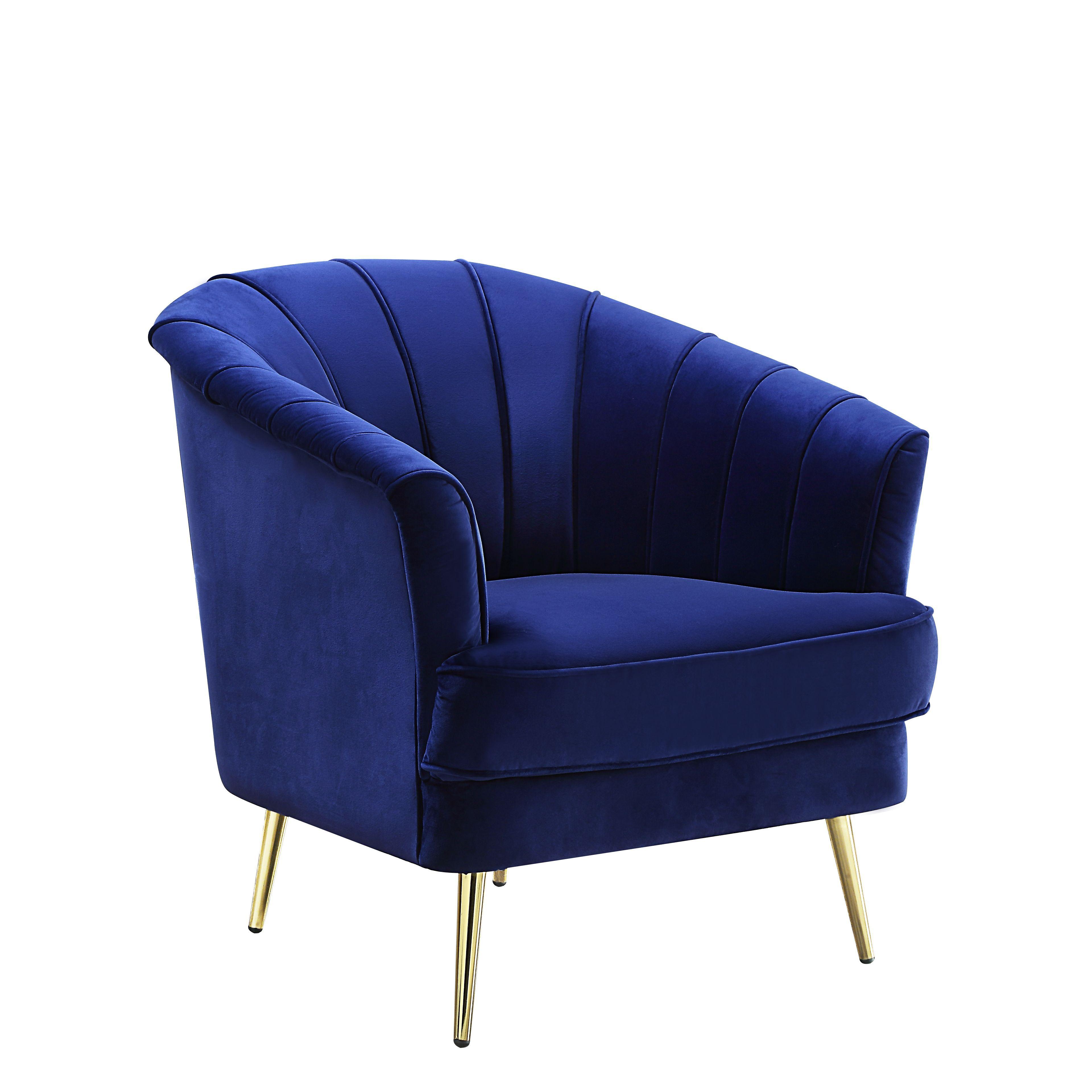 Modern Chair Eivor LV00211 in Blue Velvet