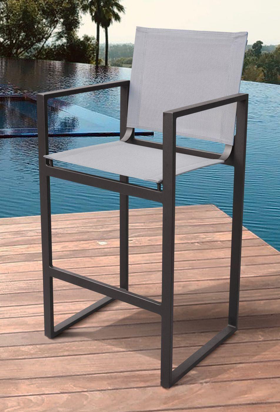 

    
Modern Charcoal Aluminum  Outdoor Barstool Set 2PCS VIG Furniture Renava Kayak VGGERH-AGEAN-BS-GRY-2-2PCS
