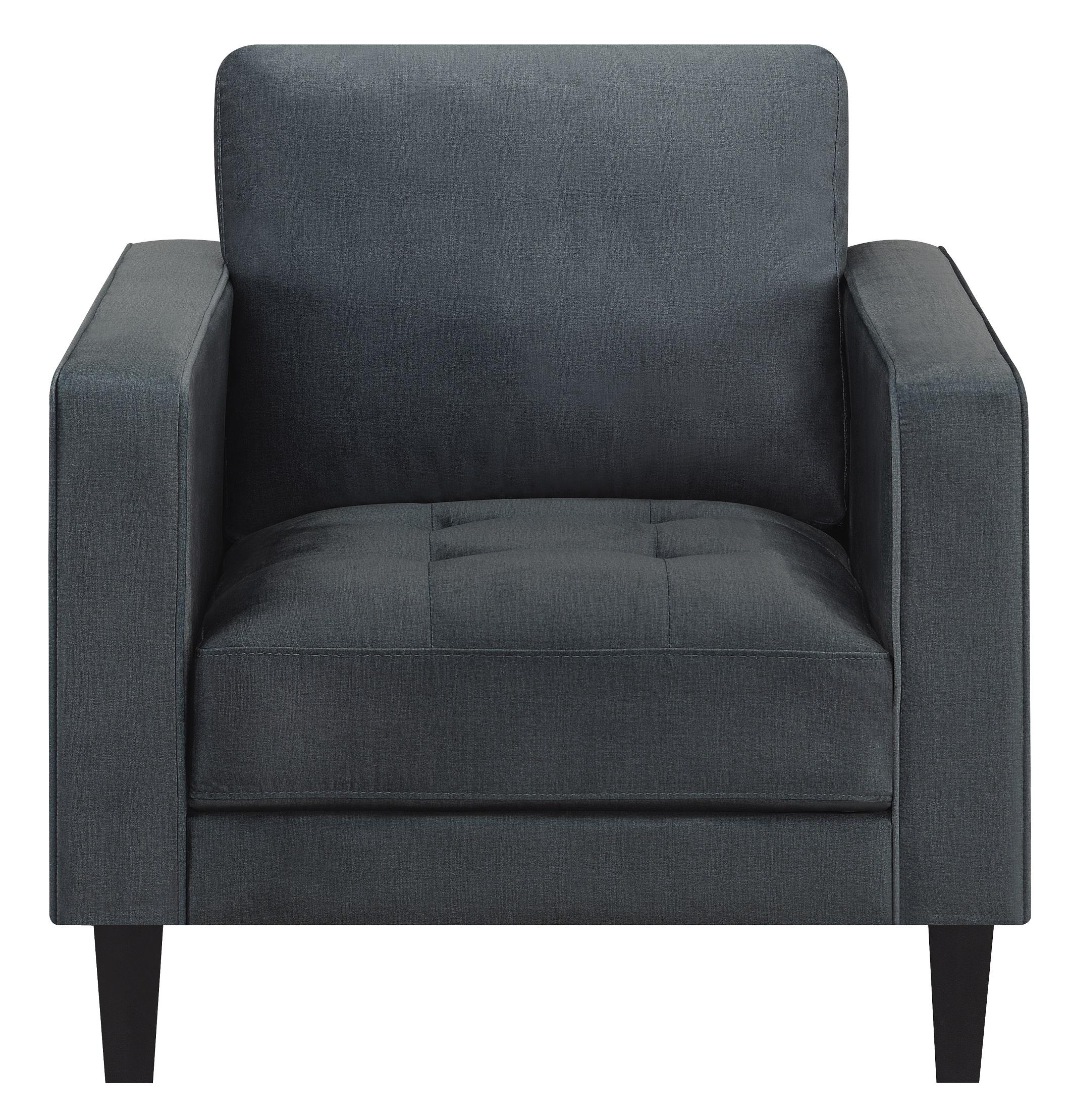 

    
Modern Dark Teal Velvet Arm Chair Coaster 509073 Gulfdale
